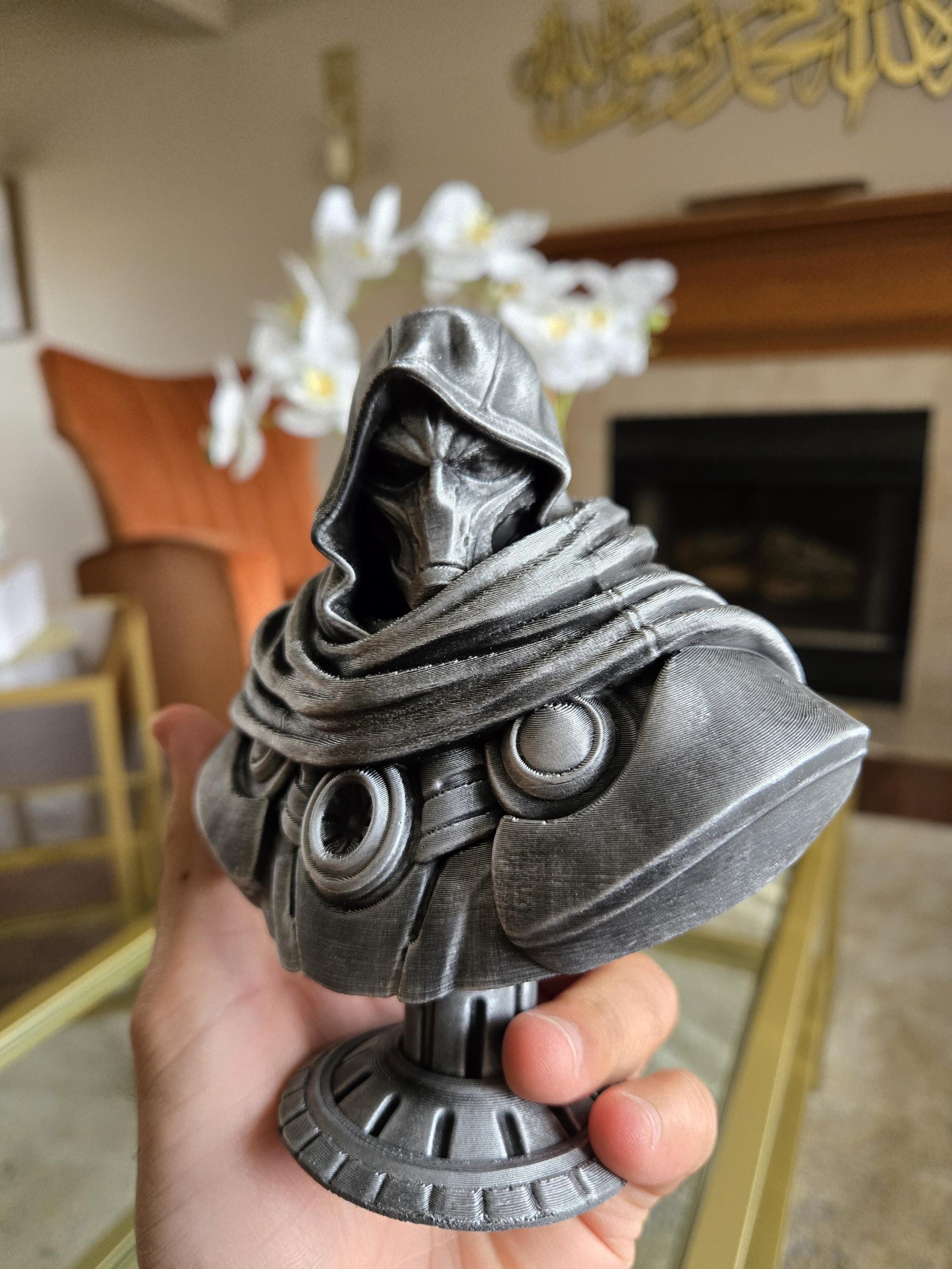 Doom Comic Bust Figure - Perfect for Comic Collectors! - Hand Painted, 5.5" Tall