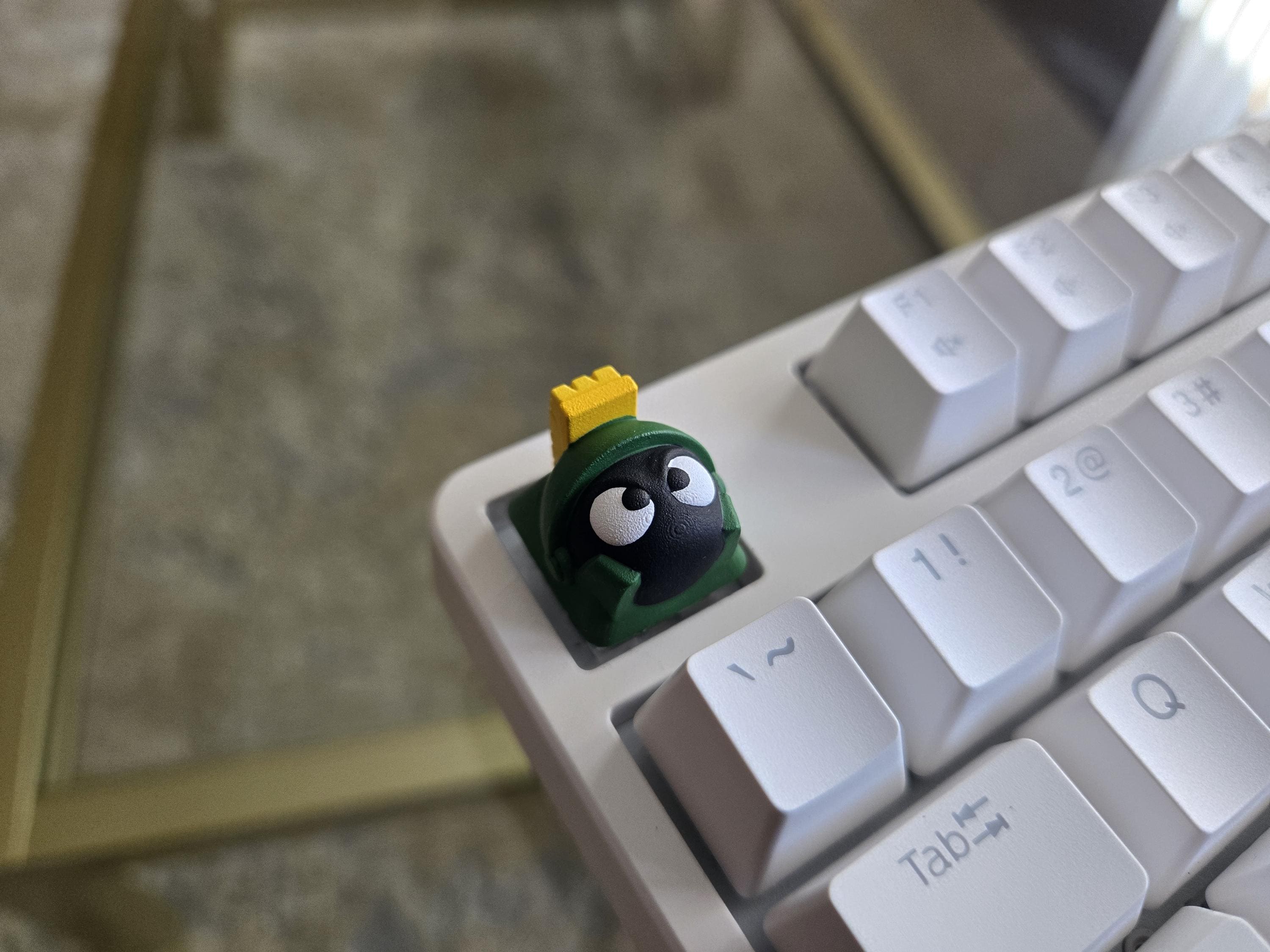 Marvin the Martian Keycap - Hand Painted Cute Keycap Designs, Cherry MX