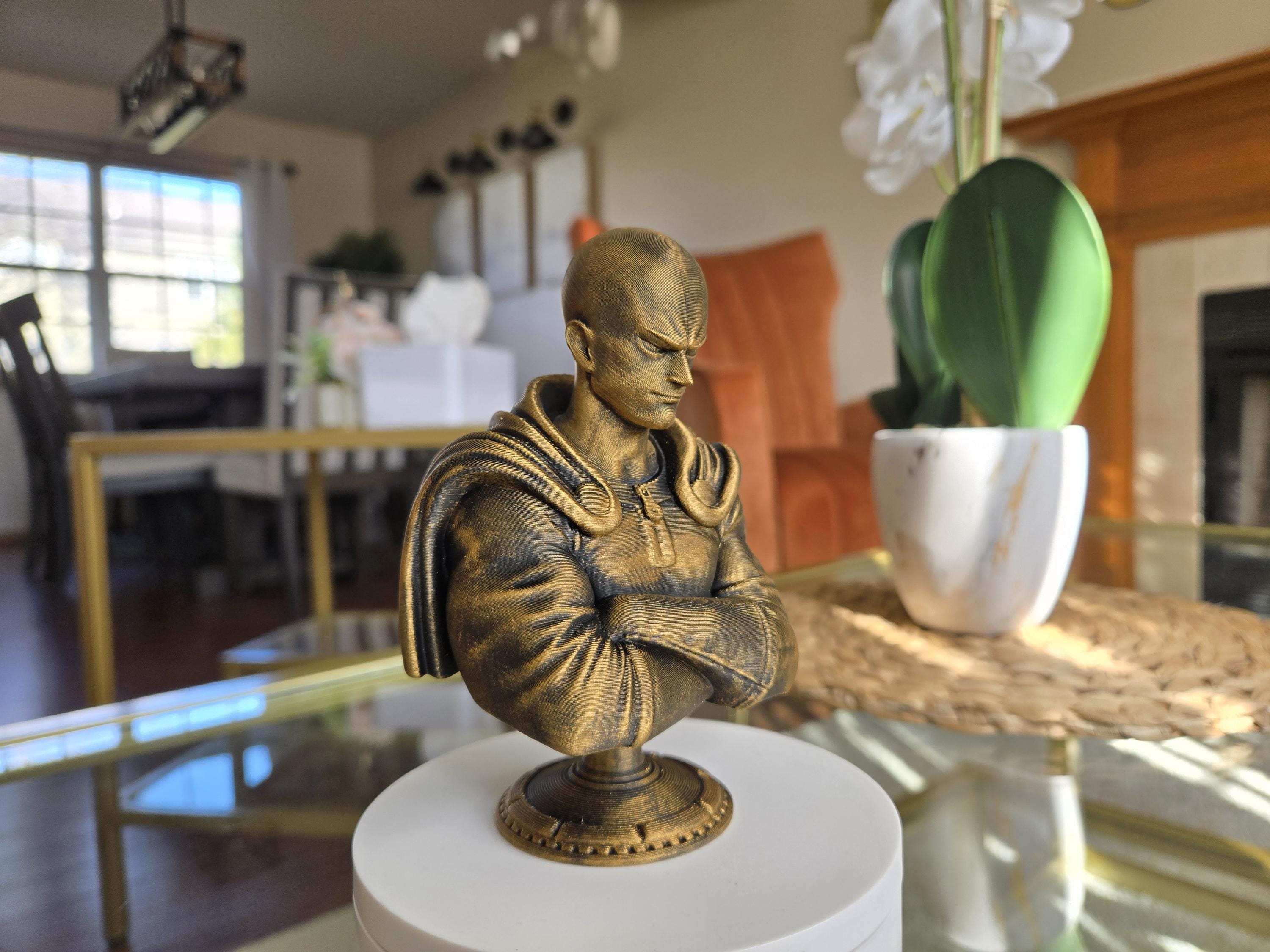One Punch Anime Bust Figure - Perfect for Anime Collectors! - Hand Painted, 5" Tall