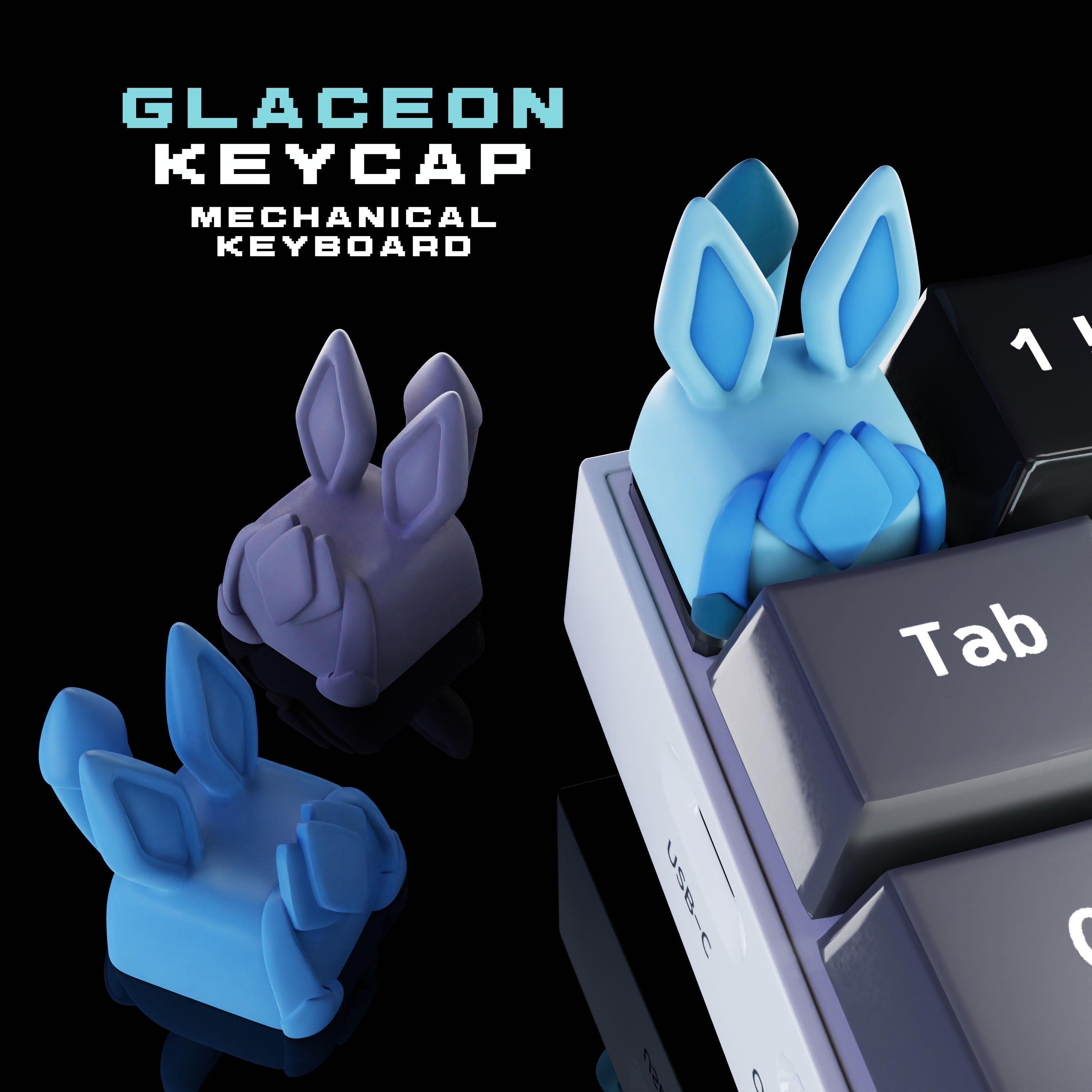 Anime Keycaps - Hand Painted Cute Keycap Designs, Cherry MX