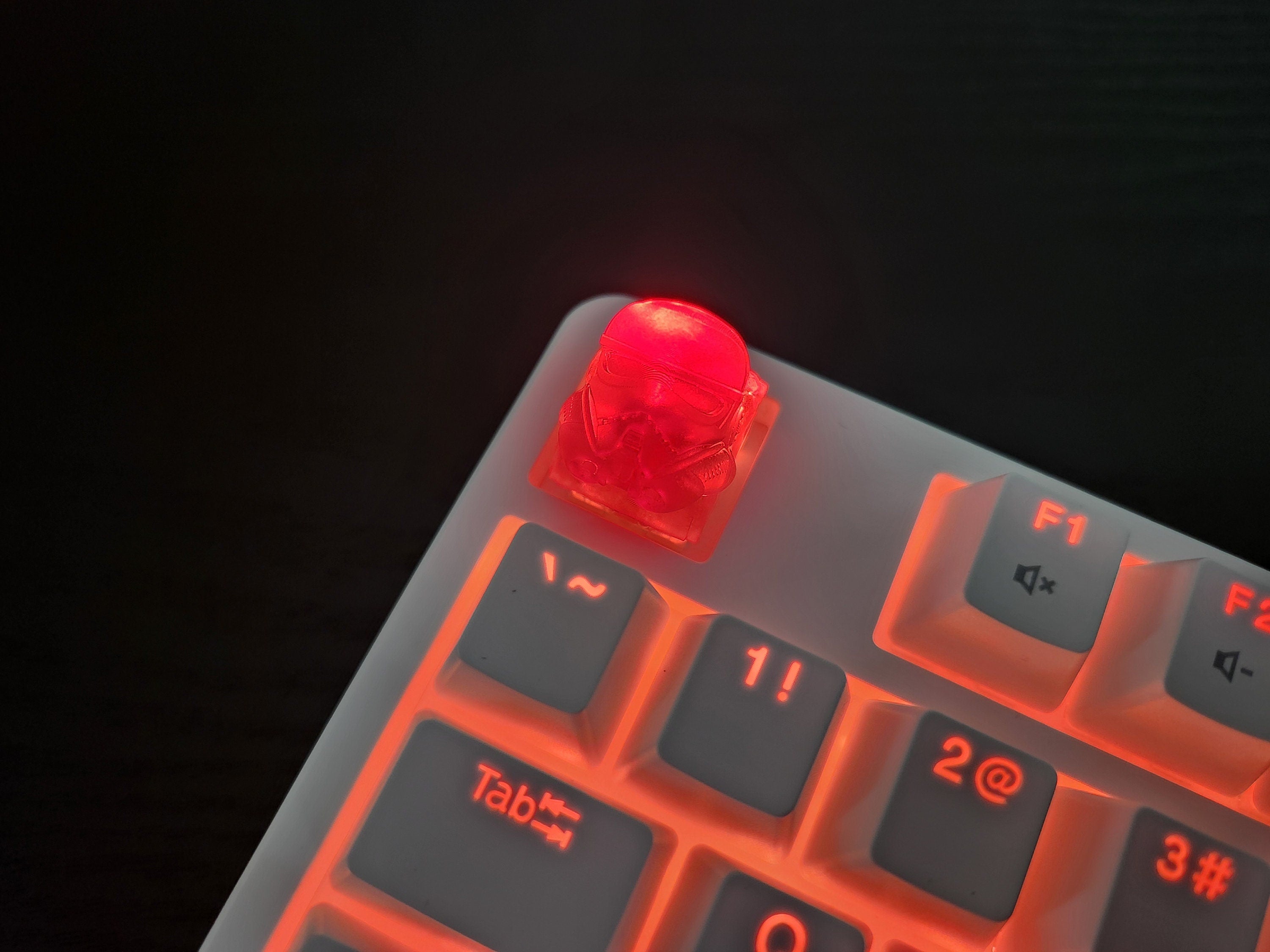 Trooper Keycap - Clear Transparent Cute Keycap Designs, Cherry MX, Multiple Colors