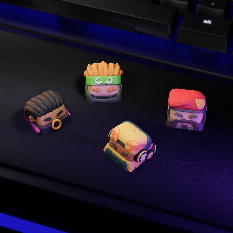 Video Game Keycaps - Hand Painted, Cute Keycap Designs, Cherry MX