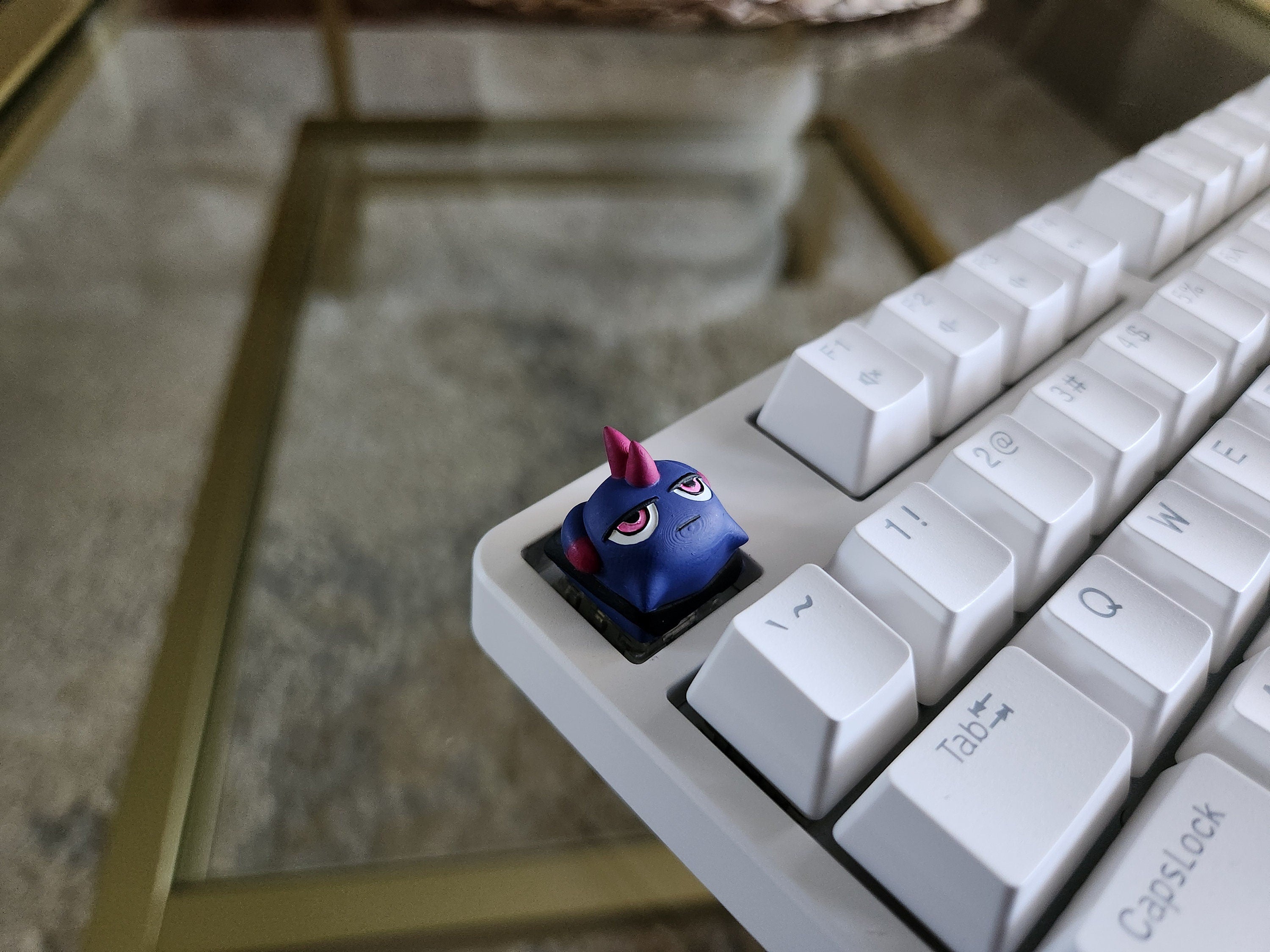 Palworld Depresso Video Game Keycap - Hand Painted Cute Keycap Designs, Cherry MX