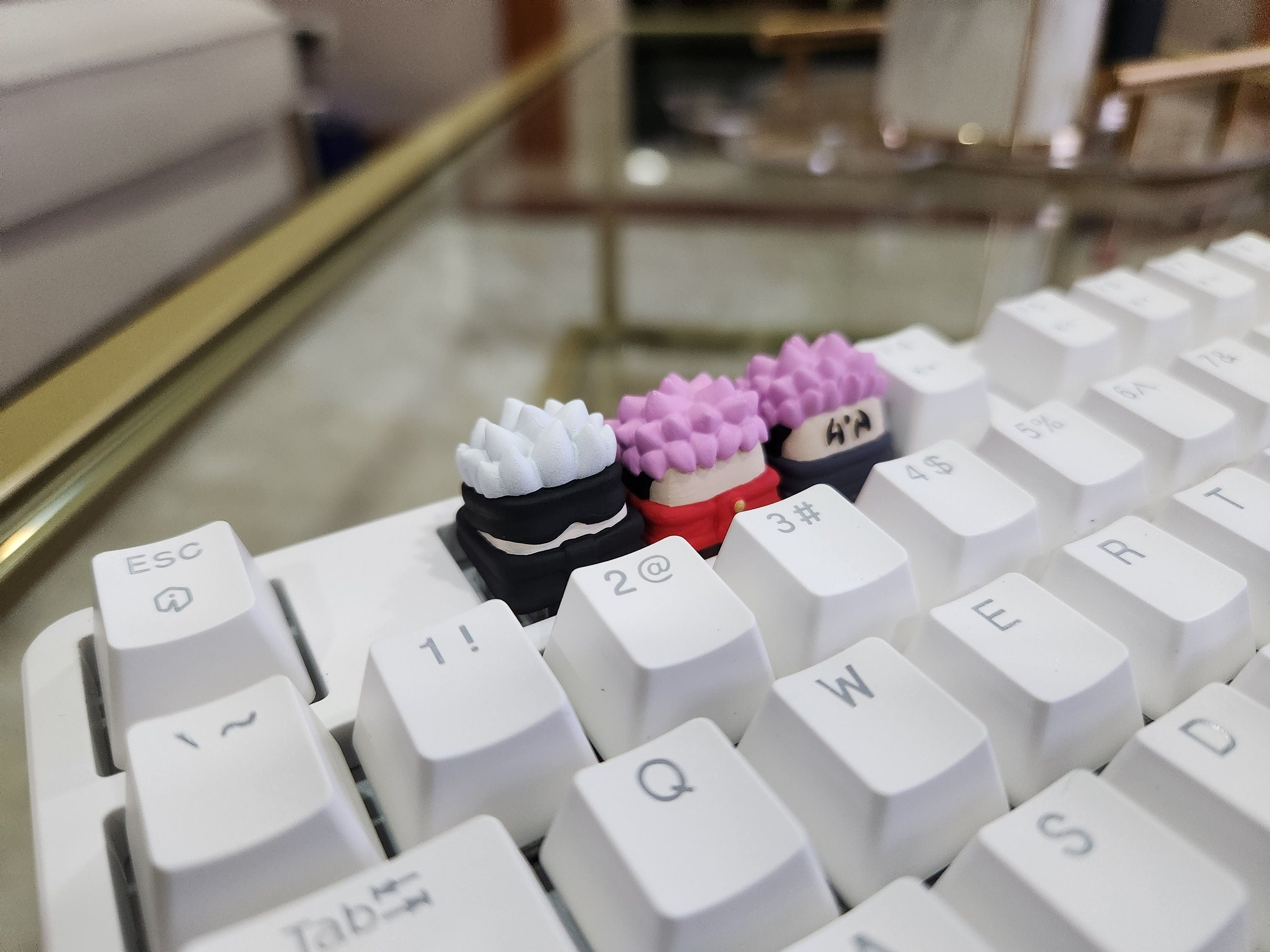 Anime Keycap - Hand Painted, Cute Keycap Designs, Cherry MX, Hiko3D