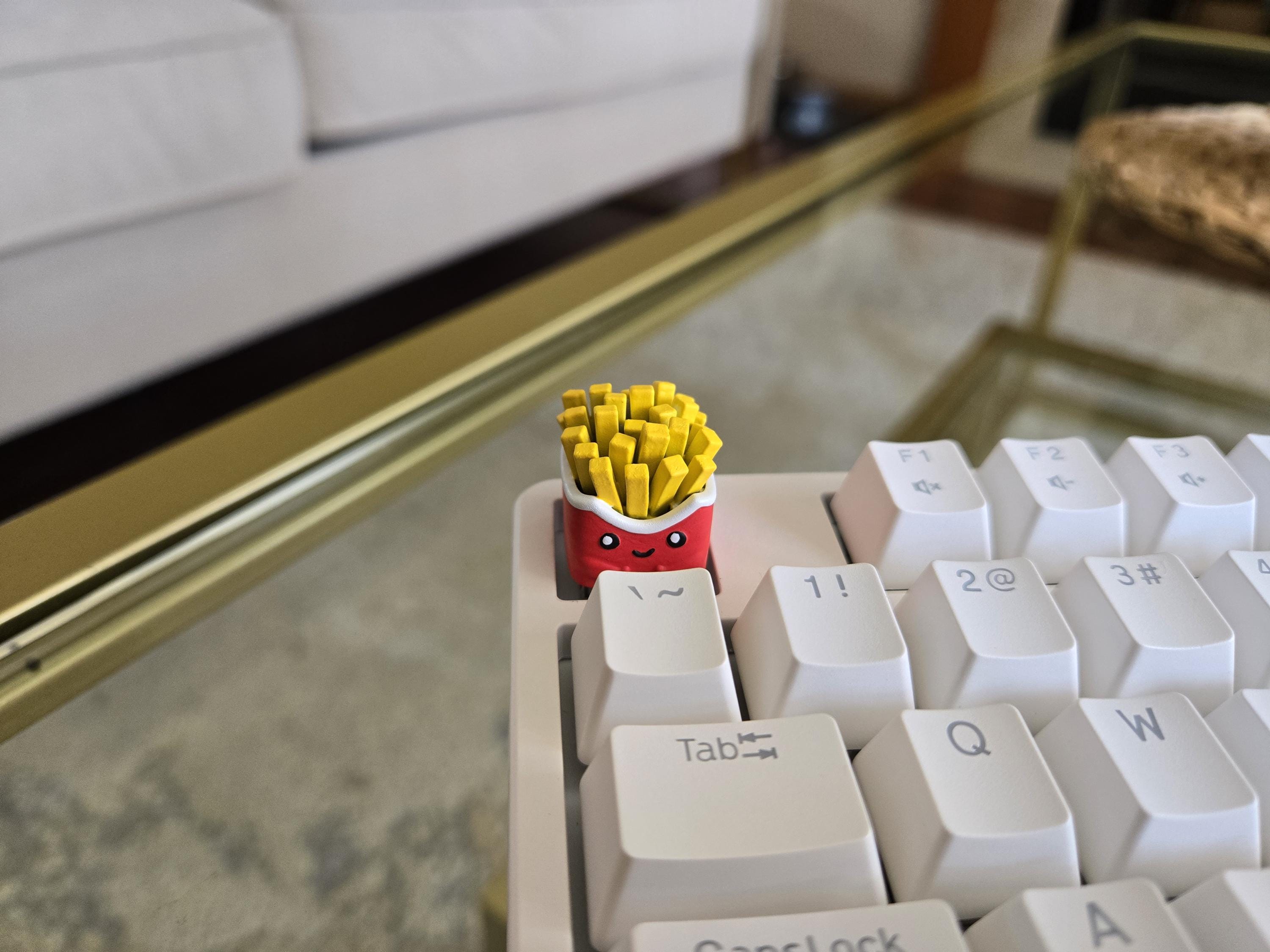 Fries Food Keycap - Hand Painted Cute Keycap Designs, Cherry MX