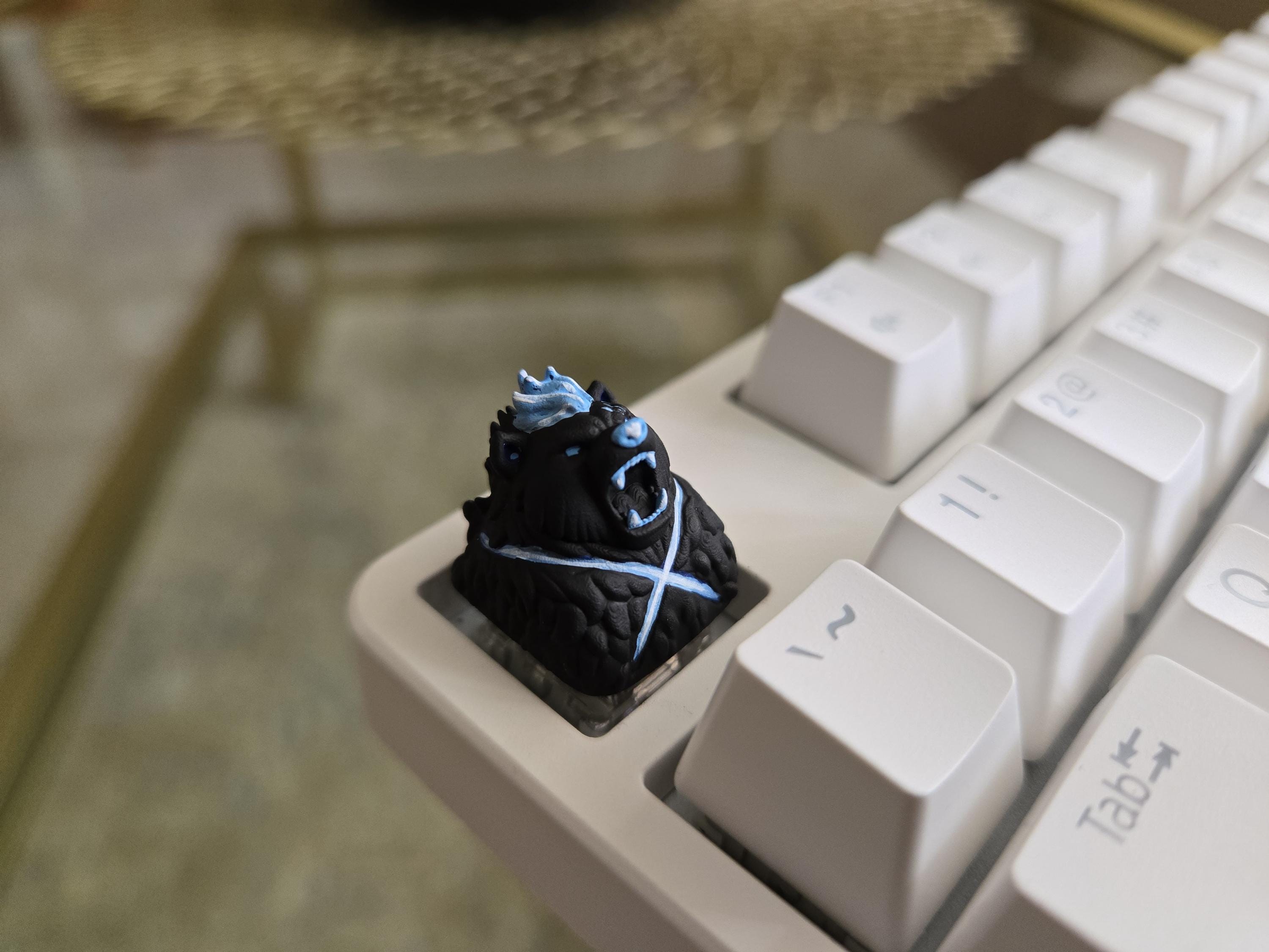 Anime Shadow Tank Keycap - Hand Painted Cute Keycap Designs, Cherry MX