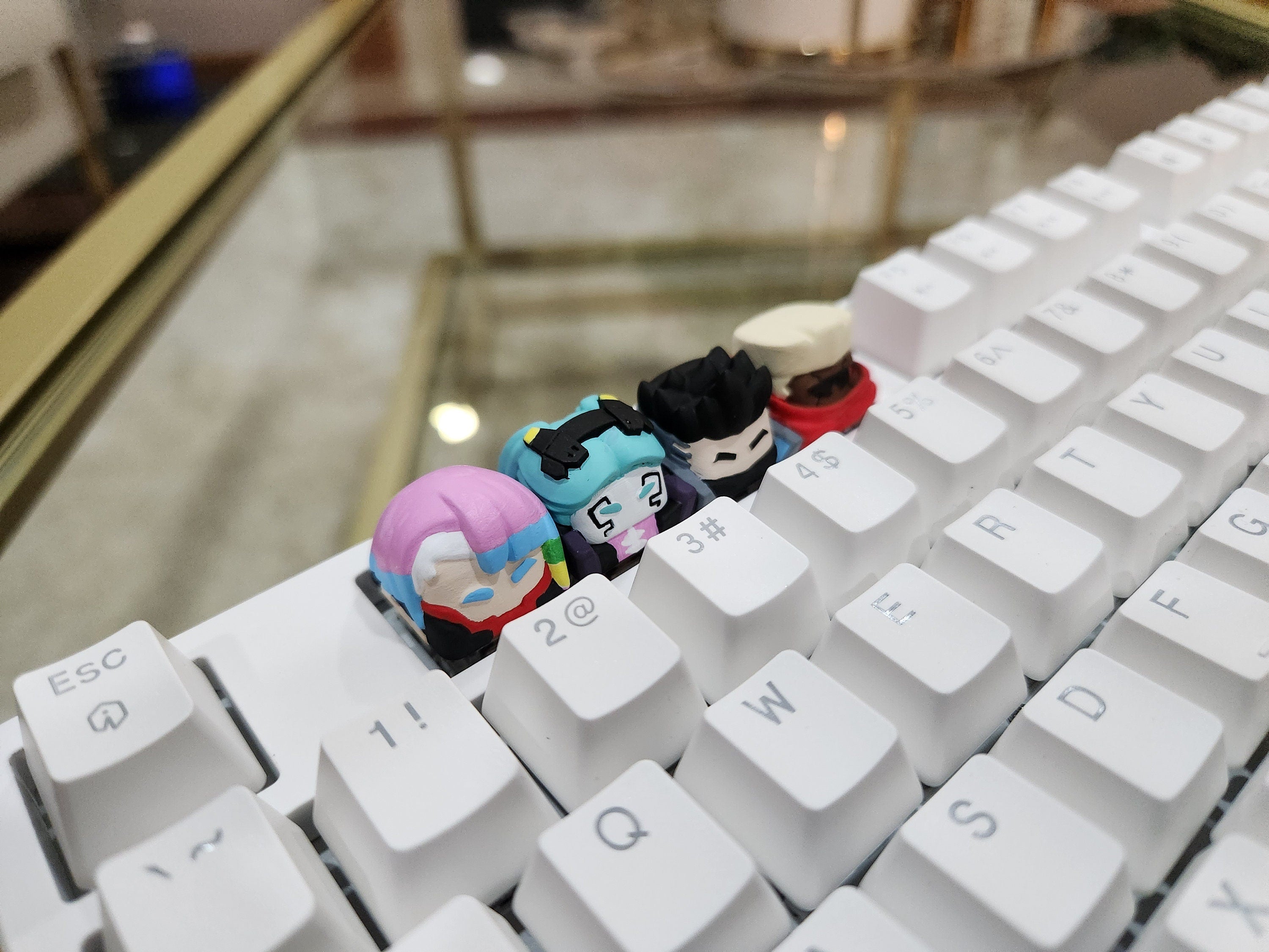 Anime Keycap - Hand Painted, Cute Keycap Designs, Cherry MX, Hiko3D