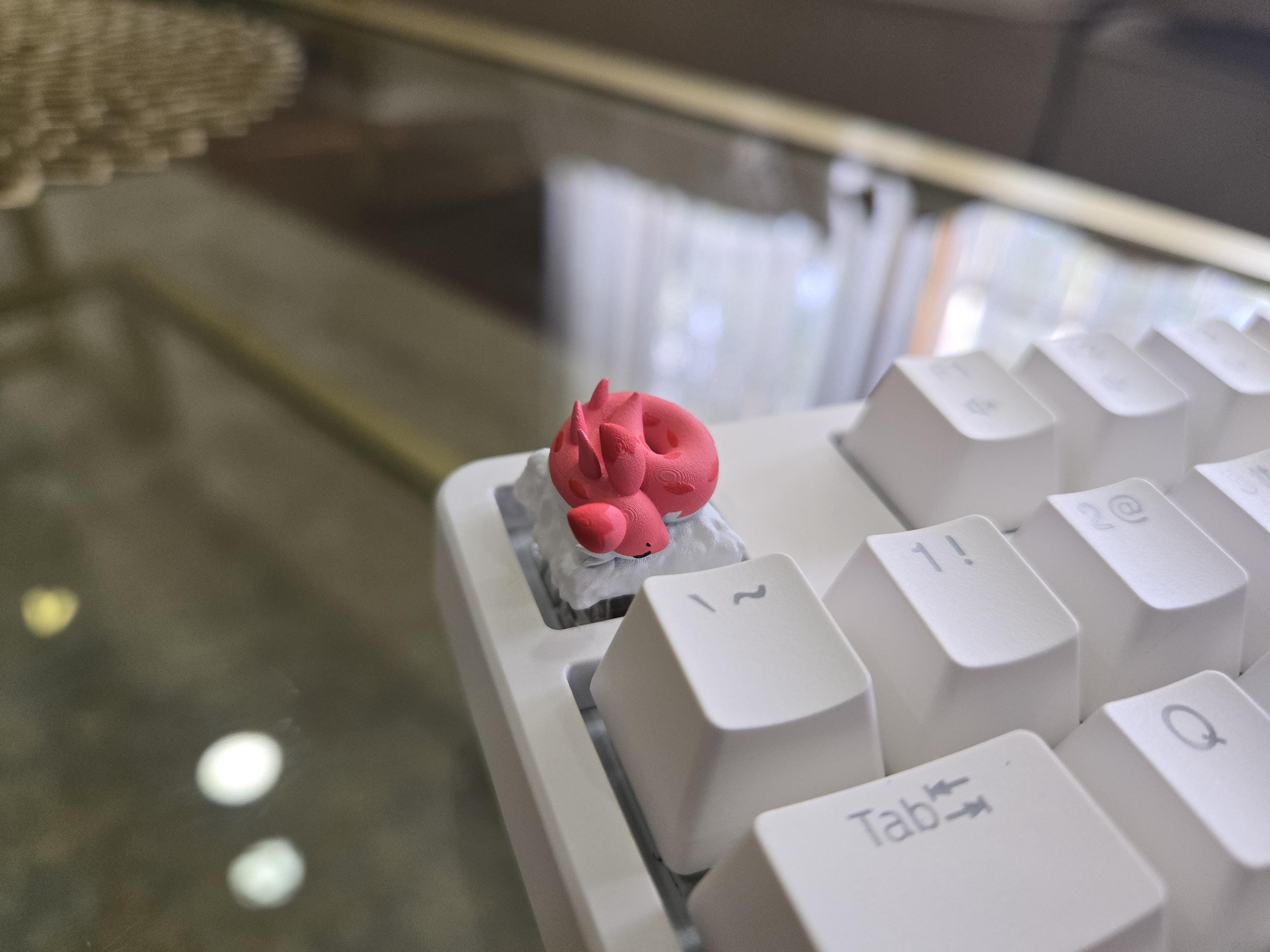 Palworld Chillet Video Game Keycap - Hand Painted, Cute Keycap Designs, Cherry MX