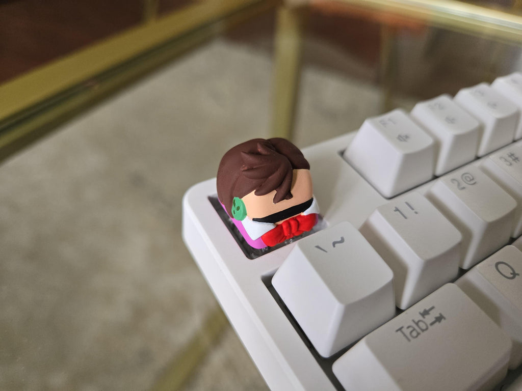 Anime Momo Keycap - Hand Painted Cute Keycap Designs, Cherry MX