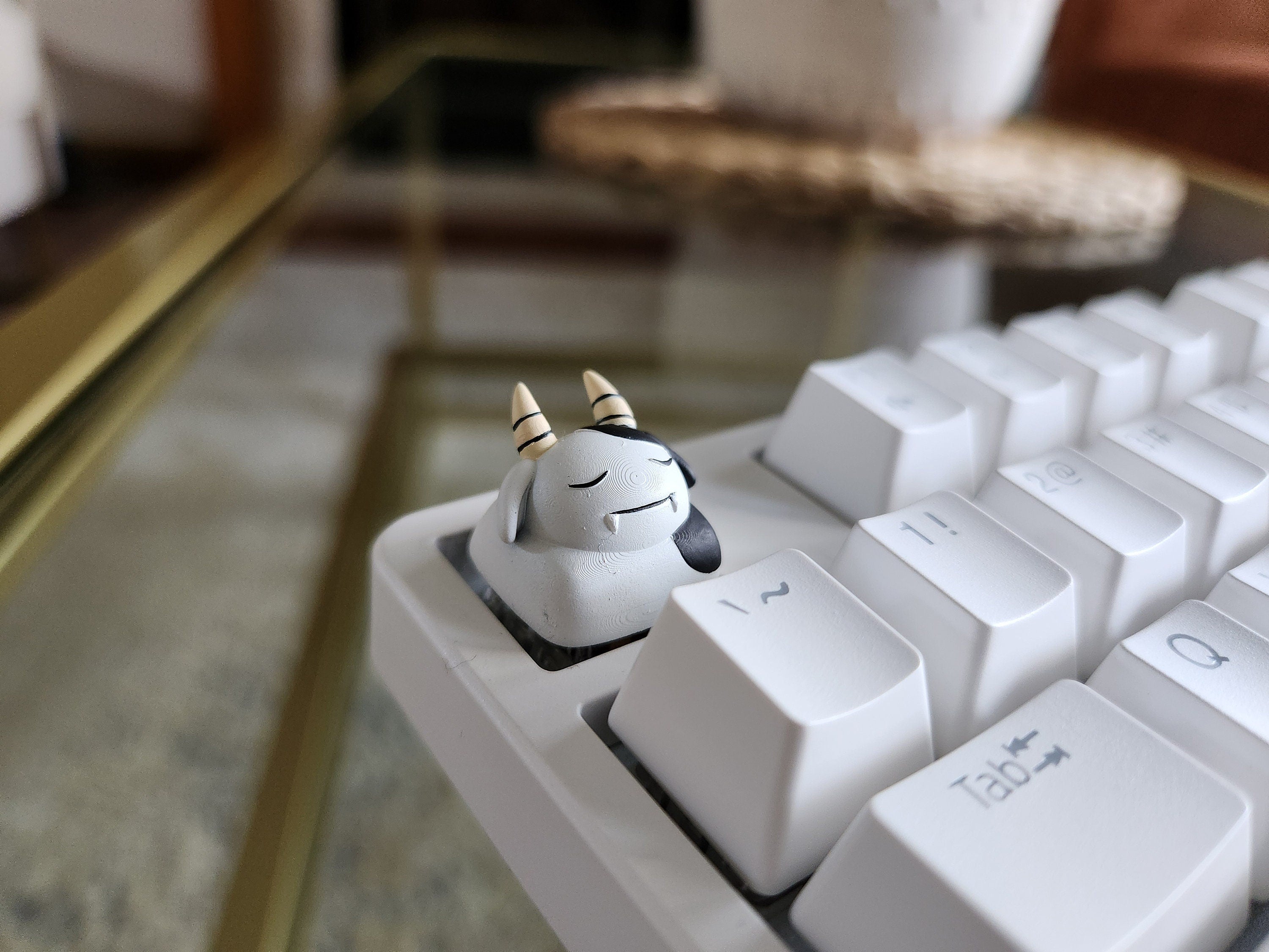 Video Game Pal World Mozzarina Keycap - Hand Painted Cute Keycap Designs, Cherry MX