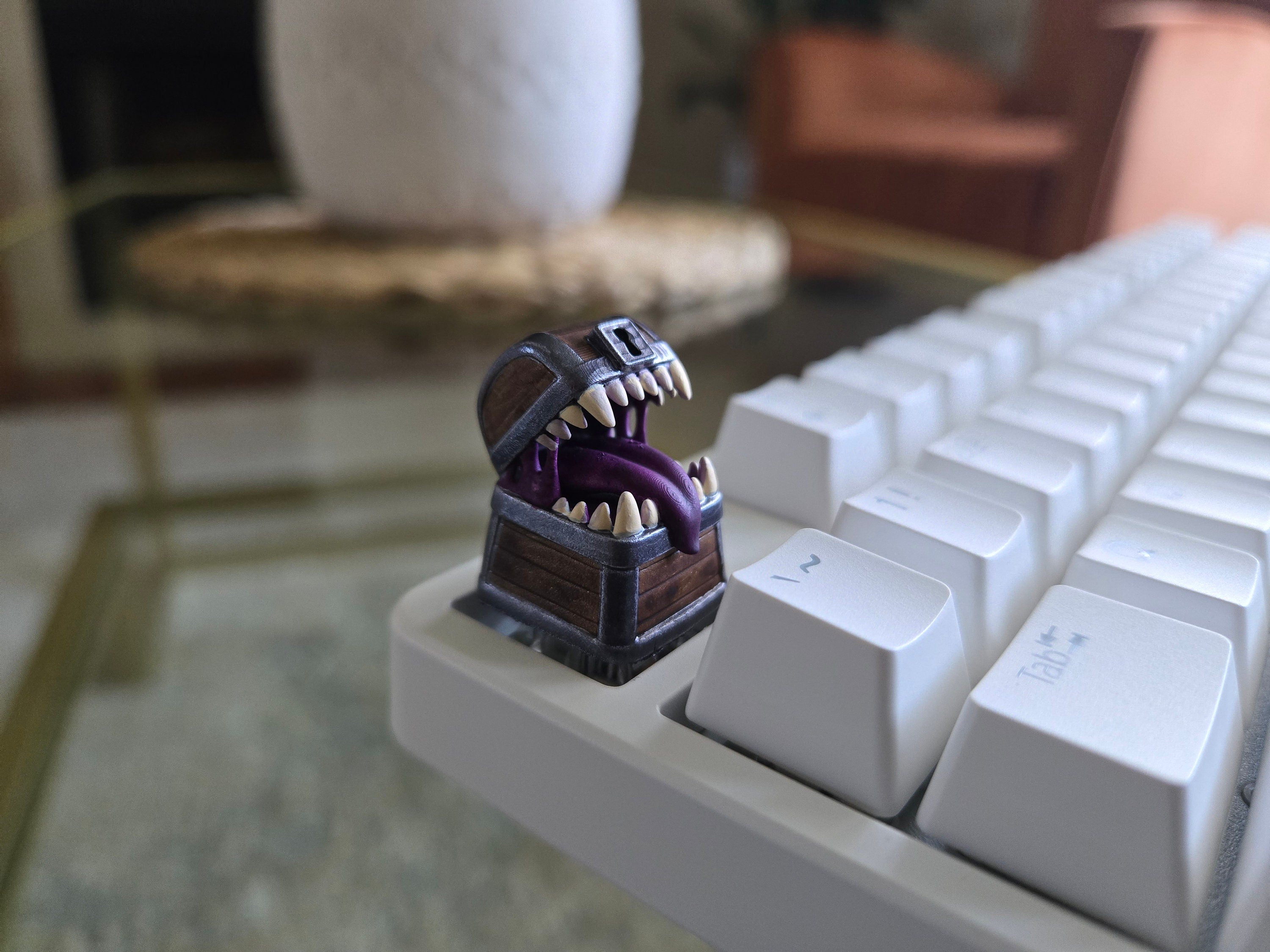 Mimic Chest Keycap - Hand Painted Cute Keycap Designs, Cherry MX