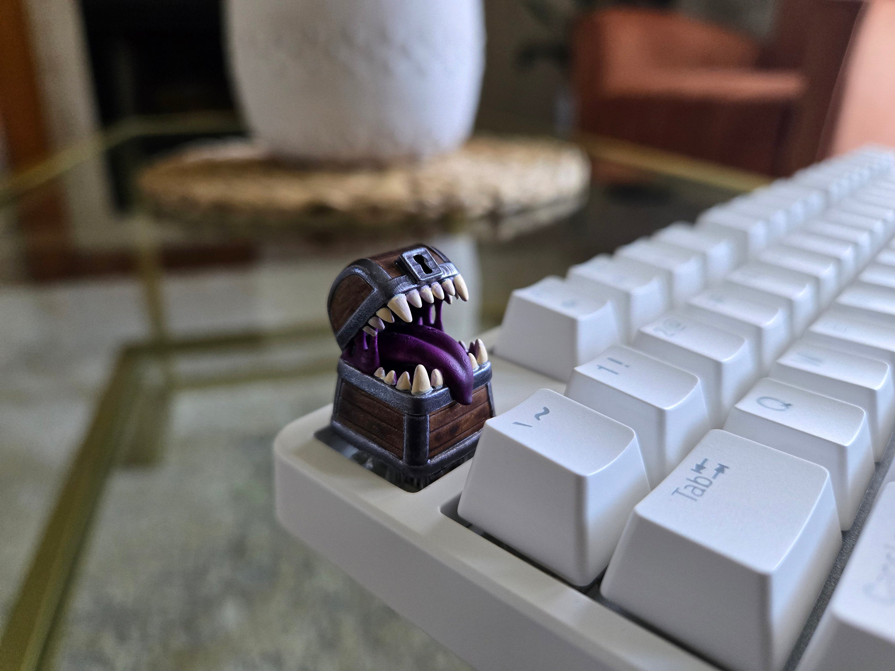 Mimic Chest Keycap - Hand Painted Cute Keycap Designs, Cherry MX
