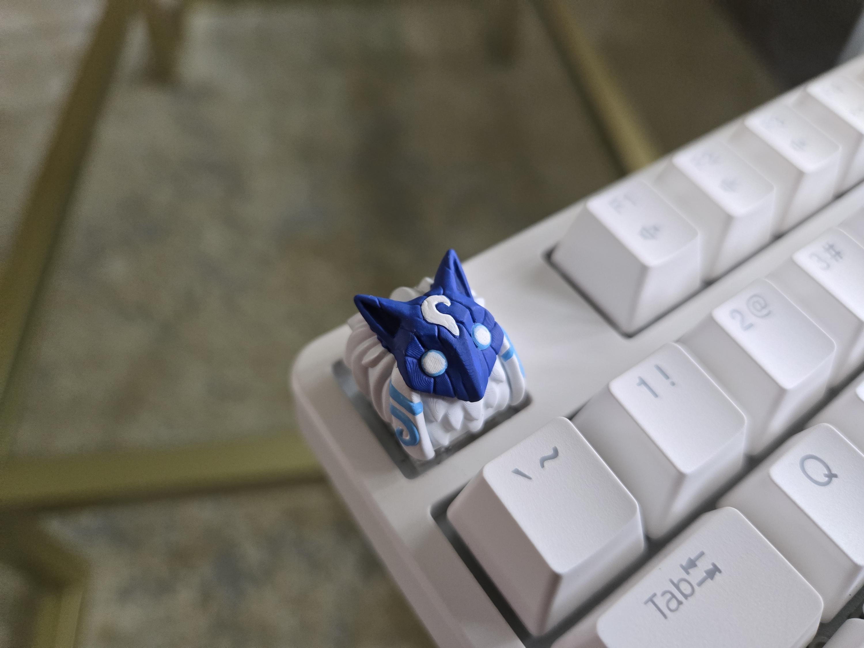 Video Game Kindred Keycap - Hand Painted Cute Keycap Designs, Cherry MX, League of Legends