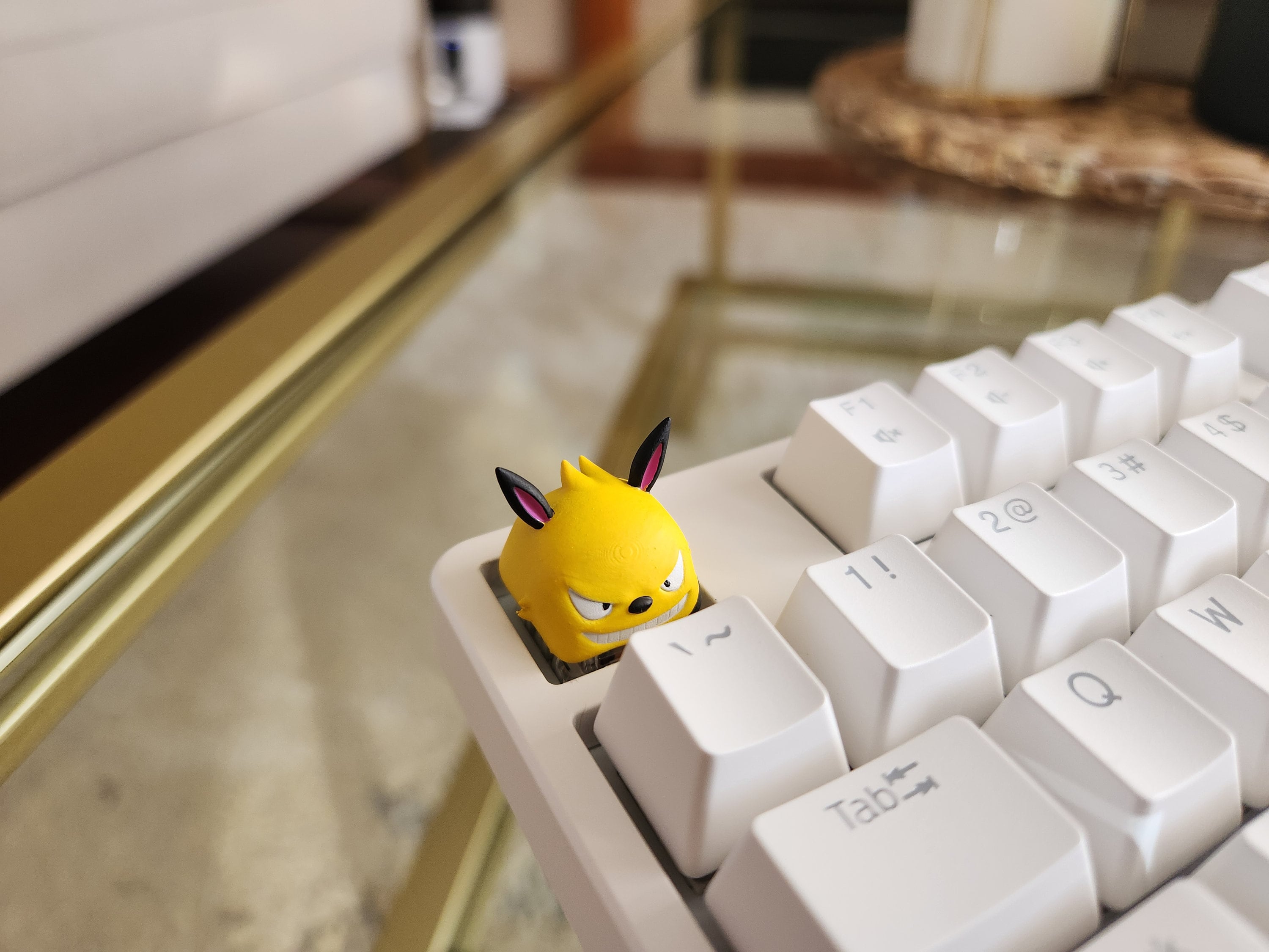 Palworld Grizzbolt Video Game Keycap - Hand Painted, Cute Keycap Designs, Cherry MX