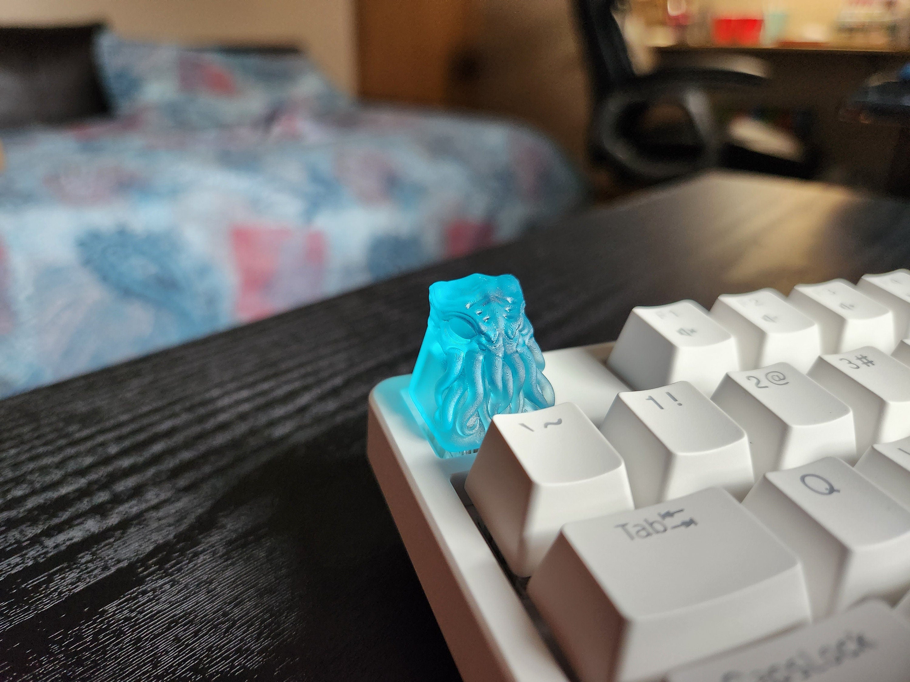 Cthulu Keycap - Clear Transparent Cute Keycap Designs, Cherry MX, Multiple Colors