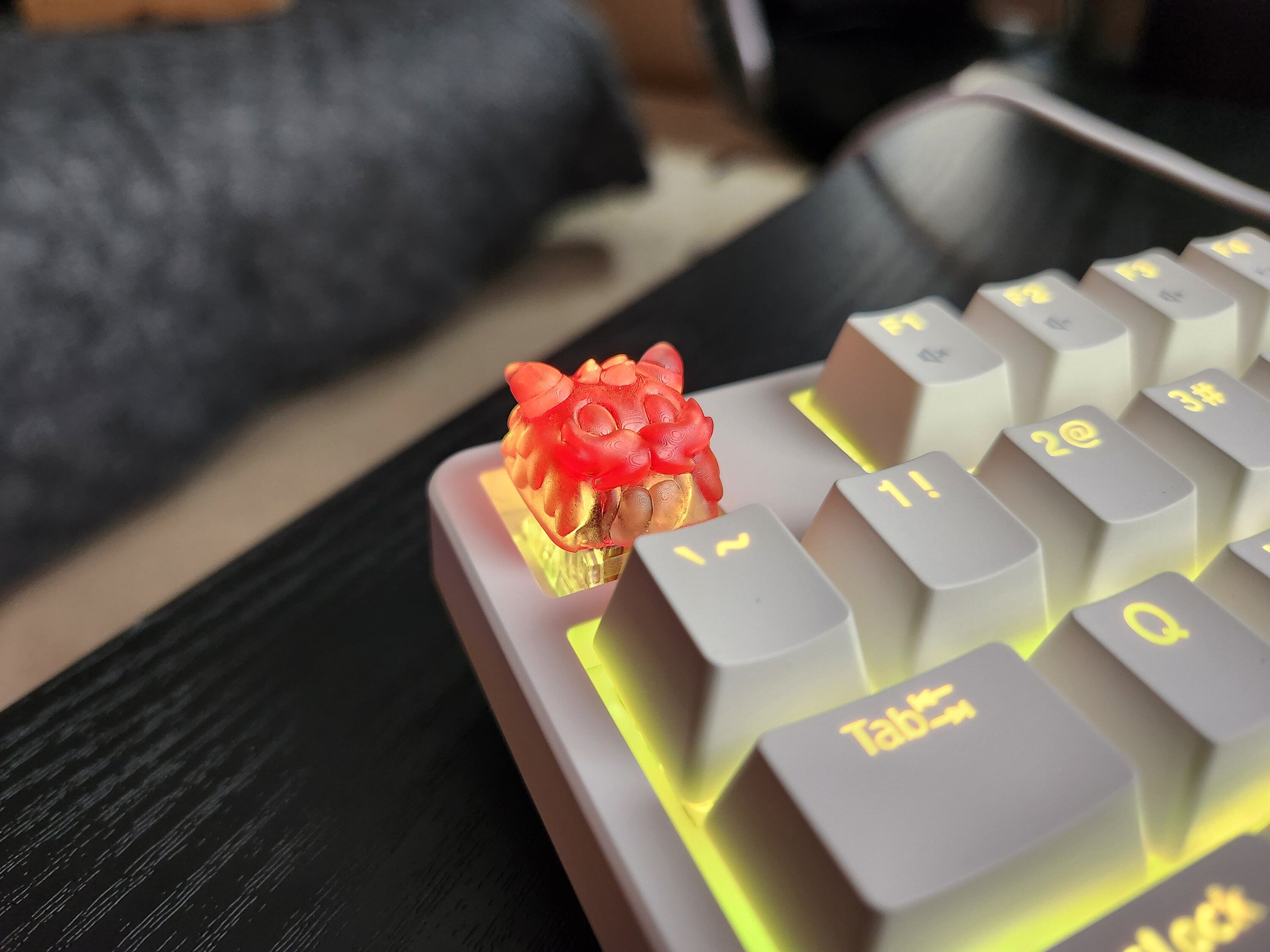 Video Game Keycap - Clear Transparent, Cute Keycap Designs, Cherry MX, Multiple Colors, Hiko3D