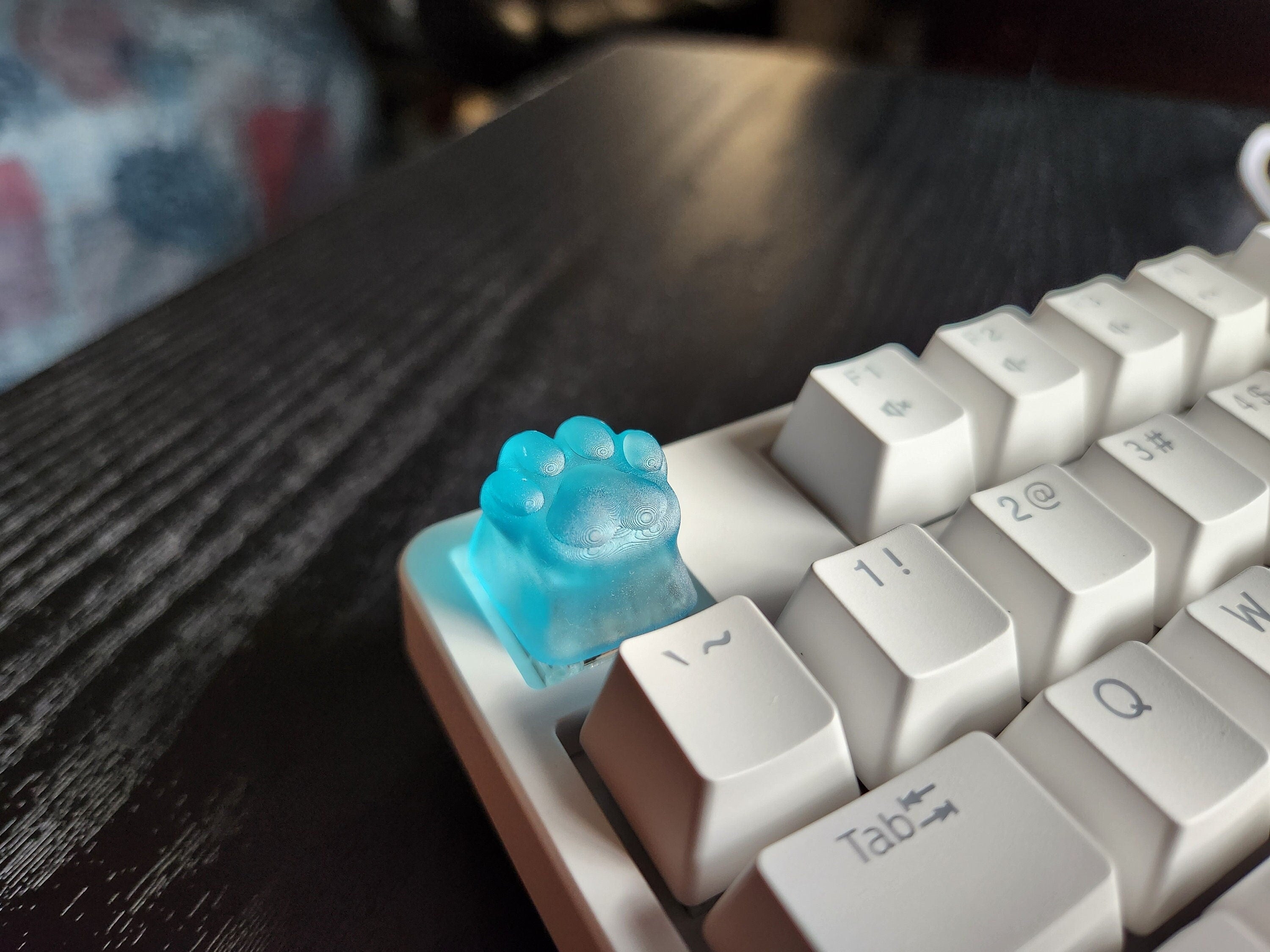 Kitten Cat Paw Keycap - Clear Transparent Cute Keycap Designs, Cherry MX, Multiple Colors