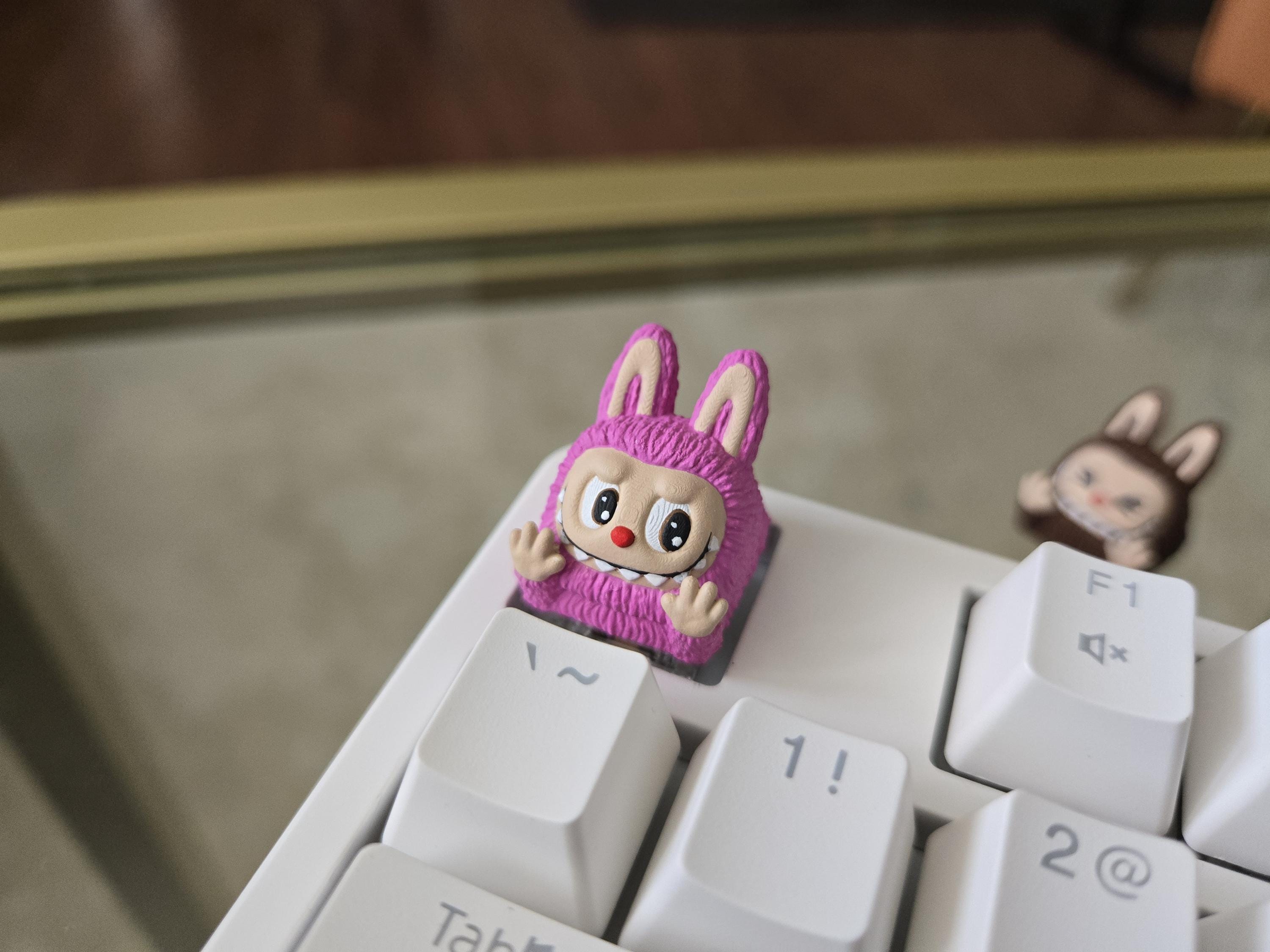 Labubu Keycap - Hand Painted, Cute Keycap Designs, Cherry MX