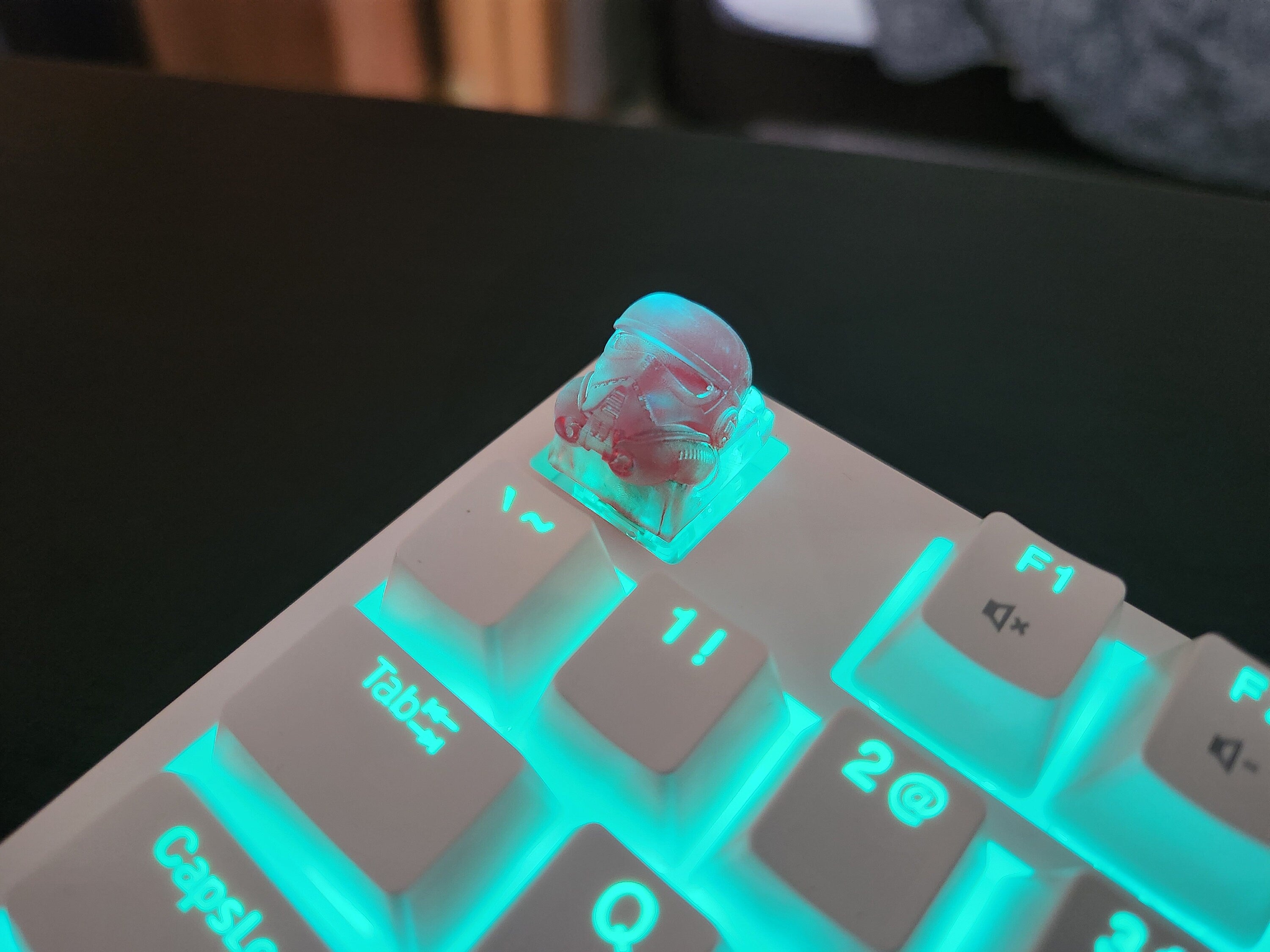 Trooper Keycap - Clear Transparent Cute Keycap Designs, Cherry MX, Multiple Colors