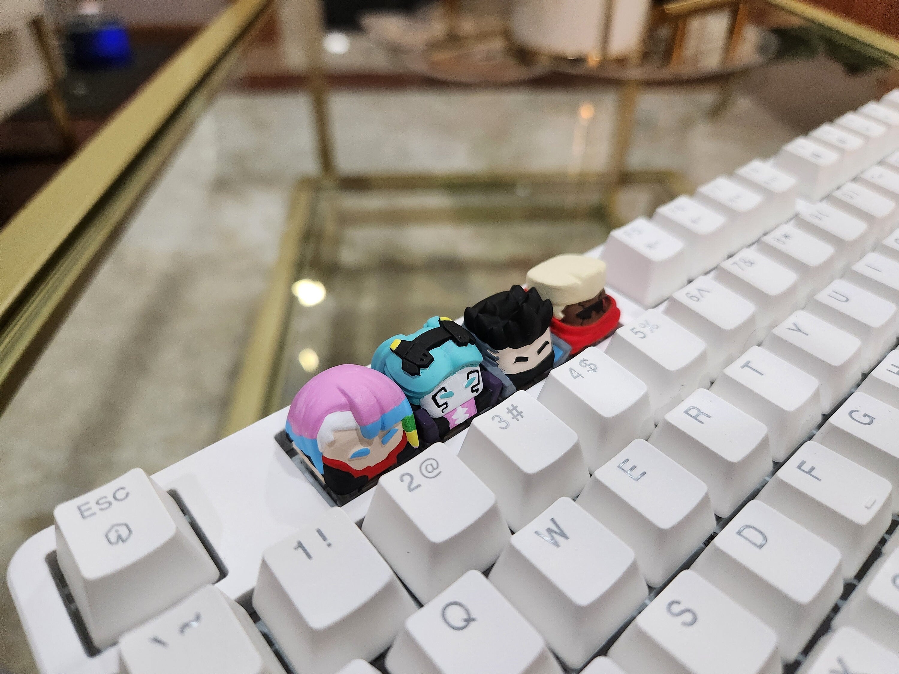 Anime Keycap - Hand Painted, Cute Keycap Designs, Cherry MX, Hiko3D