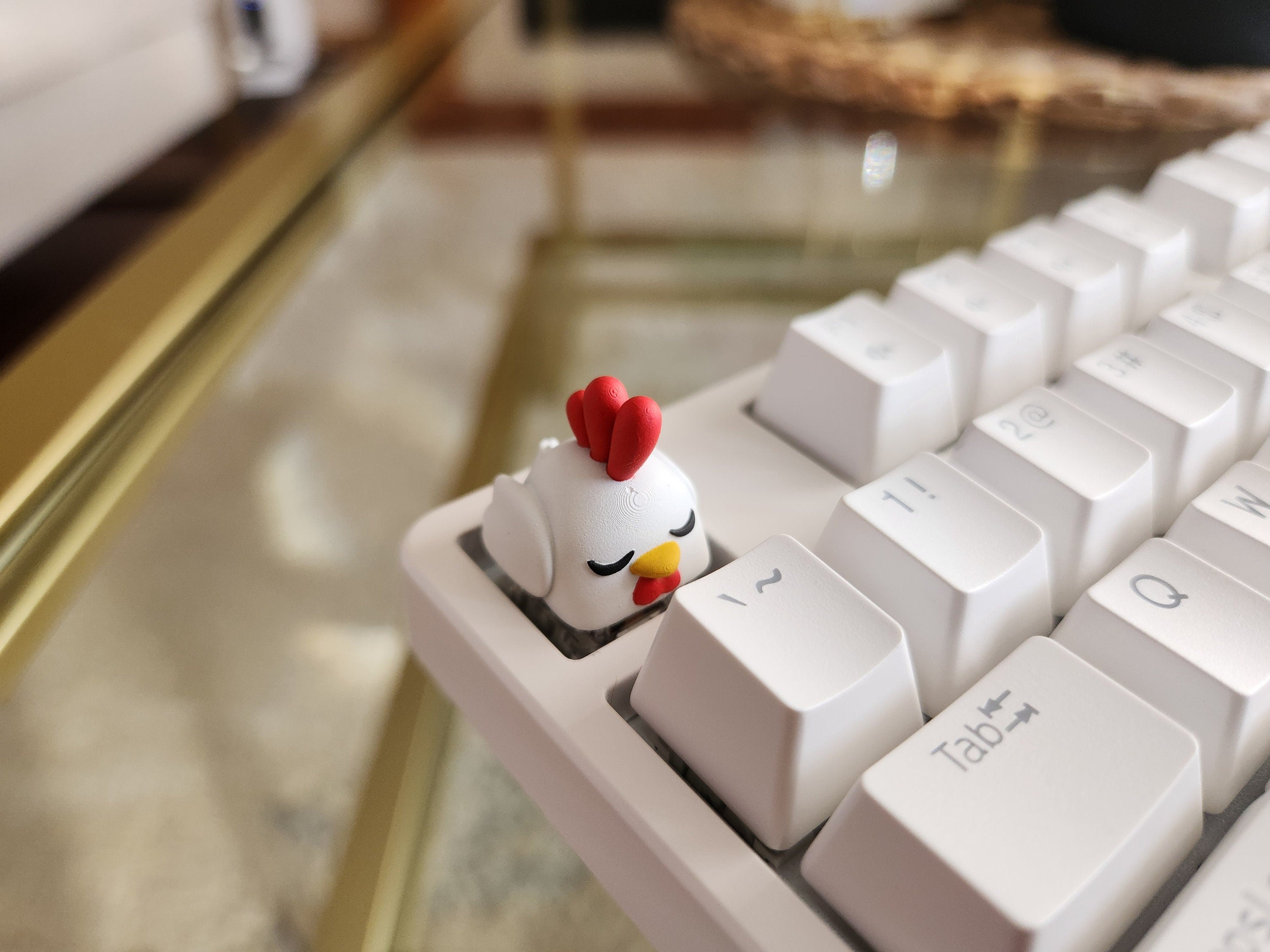 Palworld Chikipi Video Game Keycap - Hand Painted, Cute Keycap Designs, Cherry MX