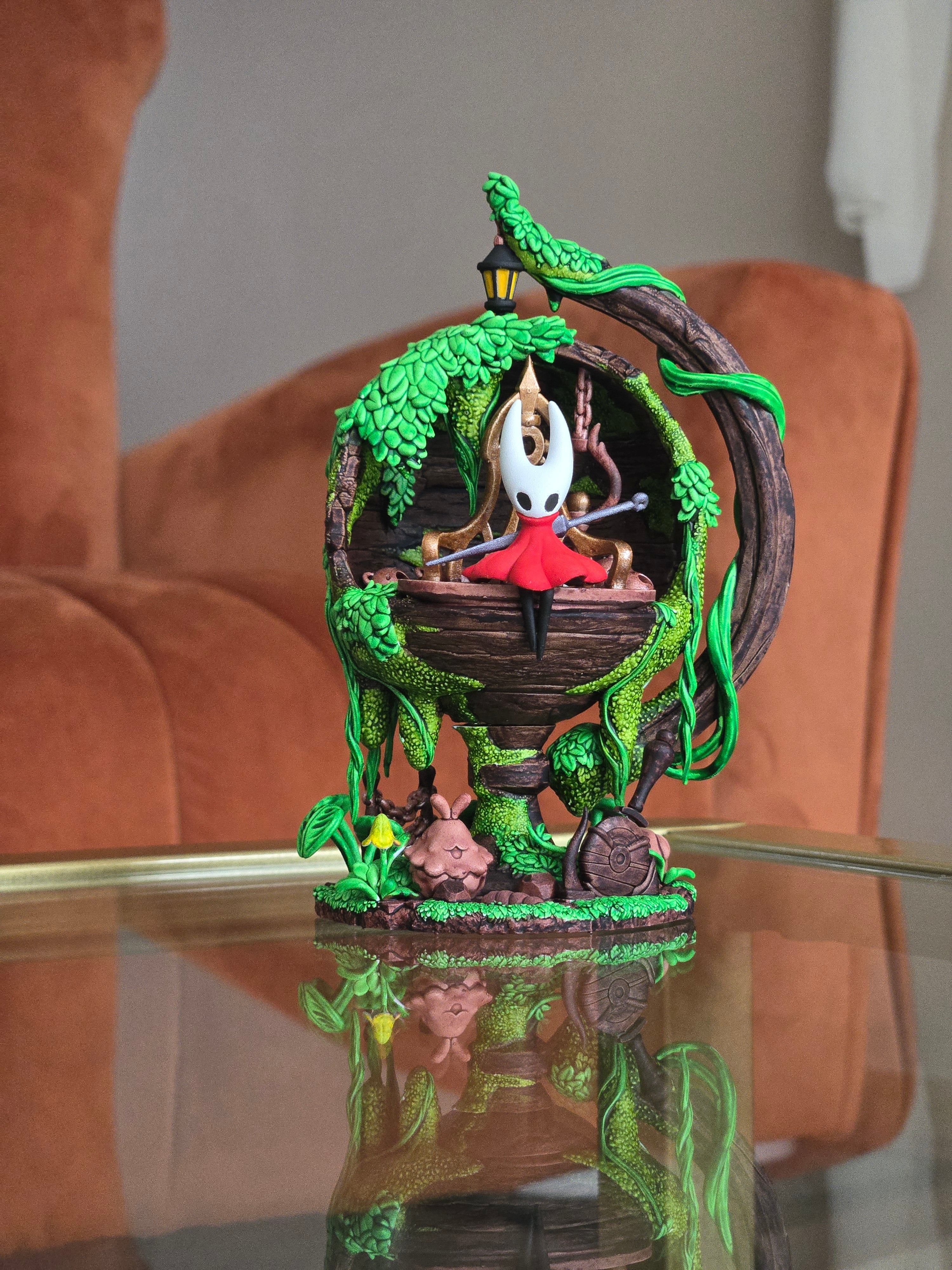 Silksong Hornet Hand Painted Diorama - Miniature Diorama Fan Art - 5" Tall