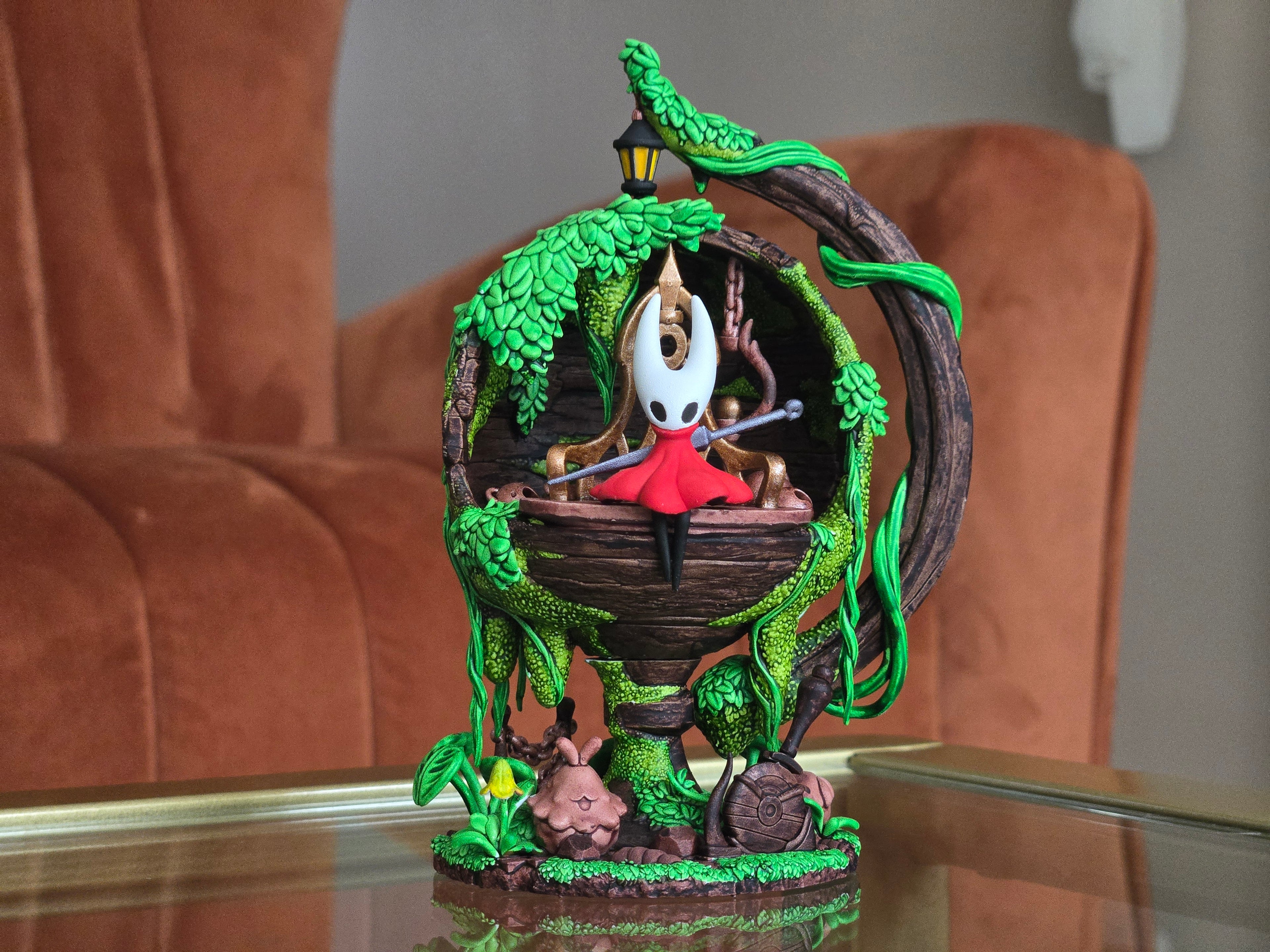 Silksong Hornet Hand Painted Diorama - Miniature Diorama Fan Art - 5" Tall