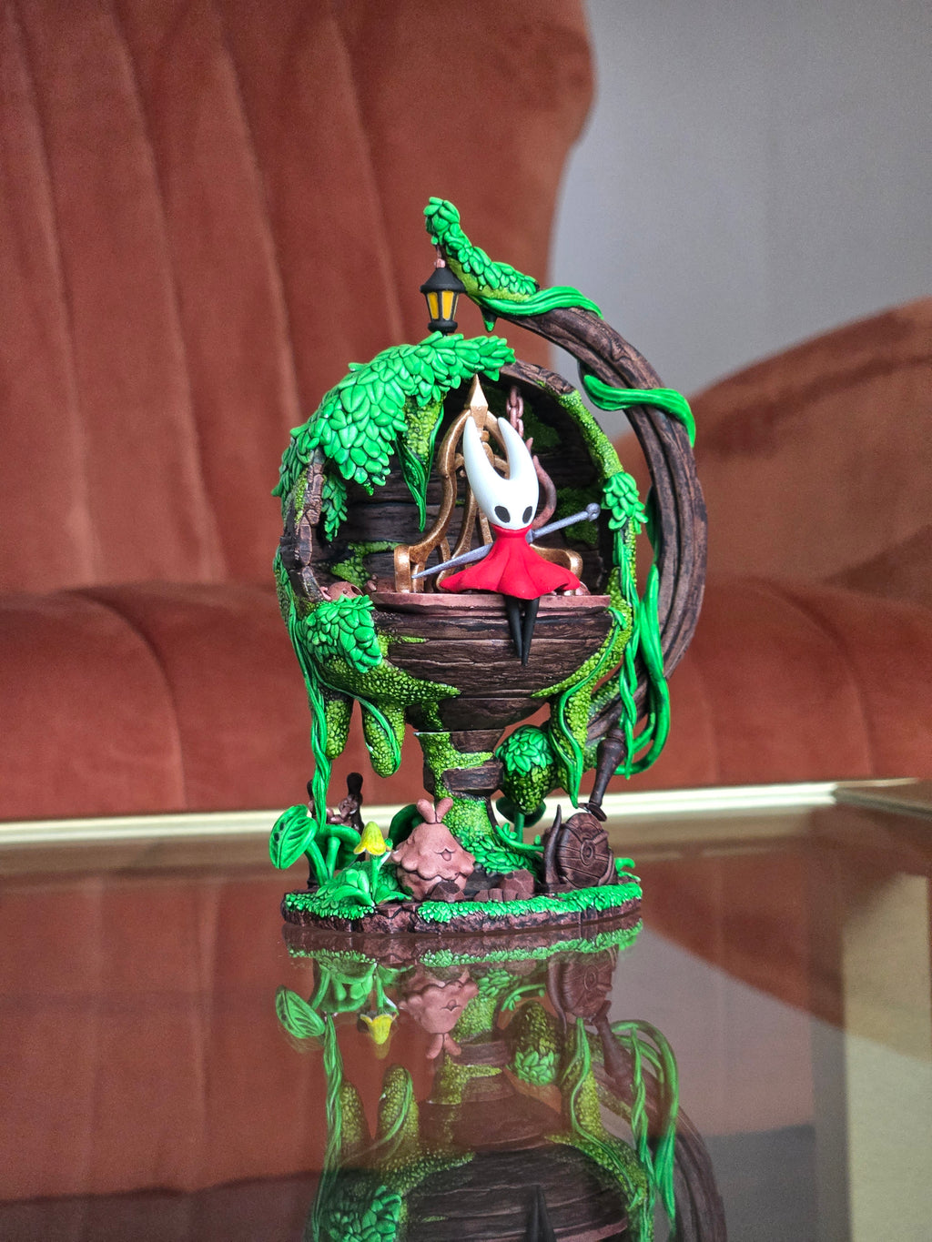 Silksong Hornet Hand Painted Diorama - Miniature Diorama Fan Art - 5" Tall