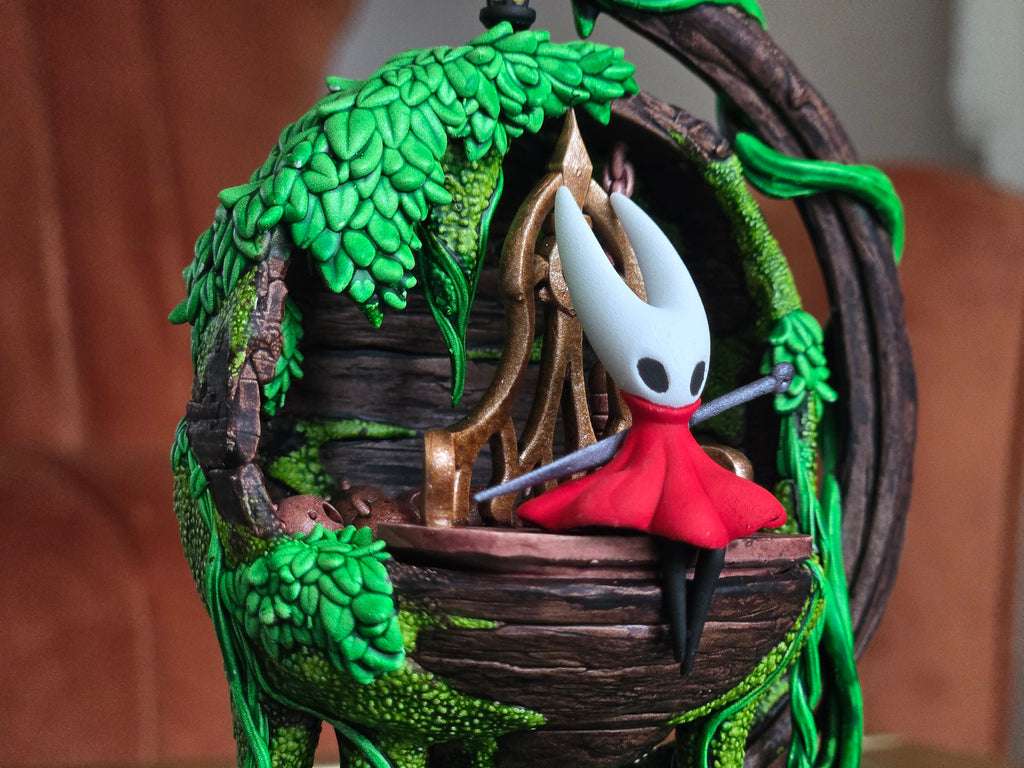 Silksong Hornet Hand Painted Diorama - Miniature Diorama Fan Art - 5" Tall