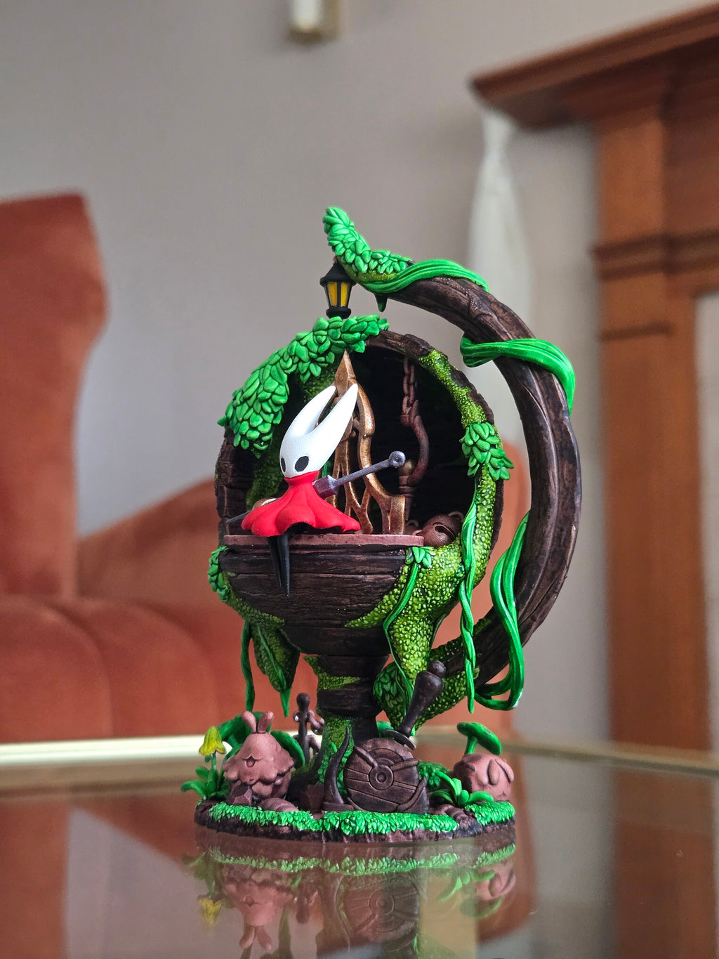 Silksong Hornet Hand Painted Diorama - Miniature Diorama Fan Art - 5" Tall