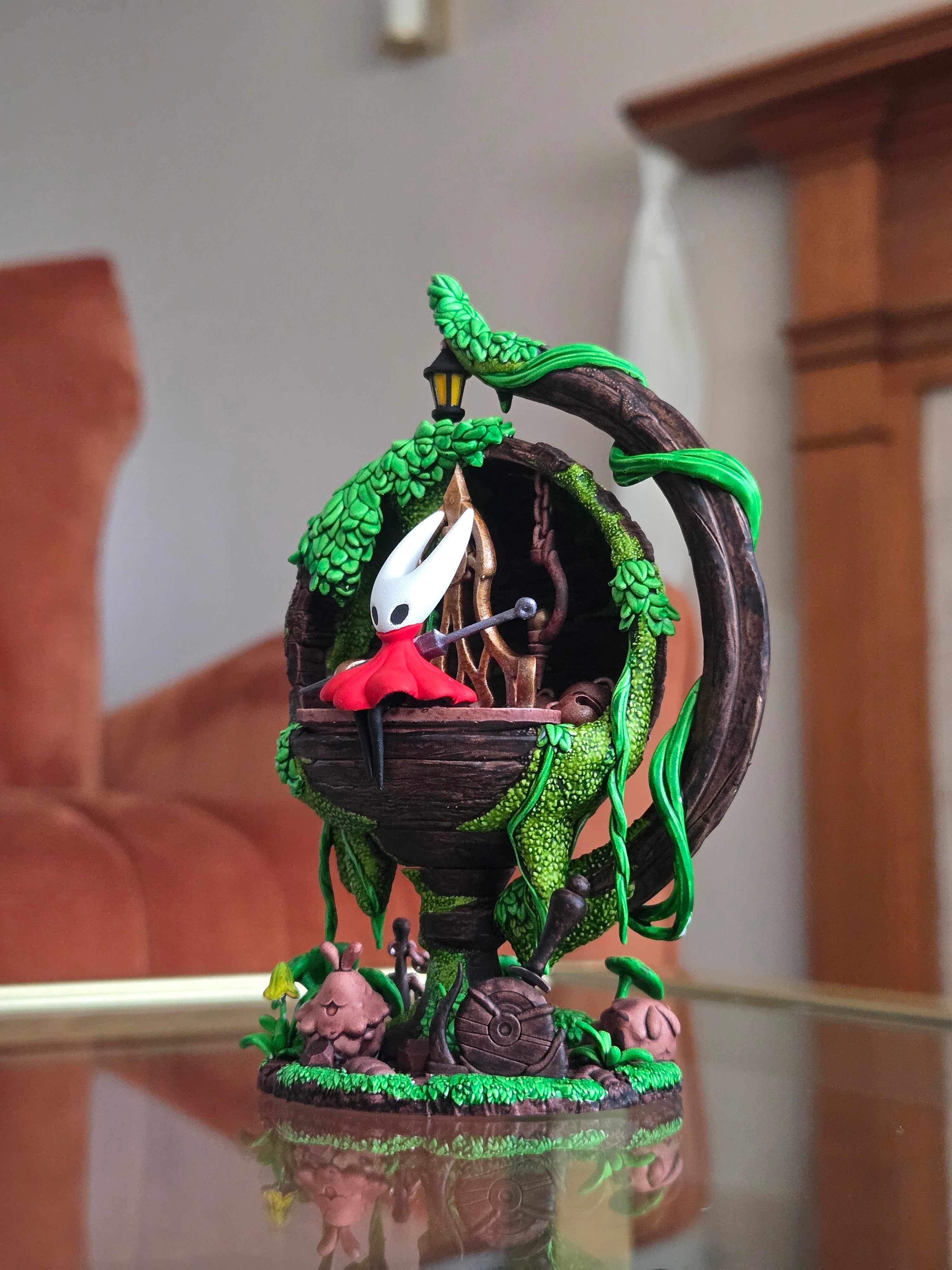 Silksong Hornet Hand Painted Diorama - Miniature Diorama Fan Art - 5" Tall