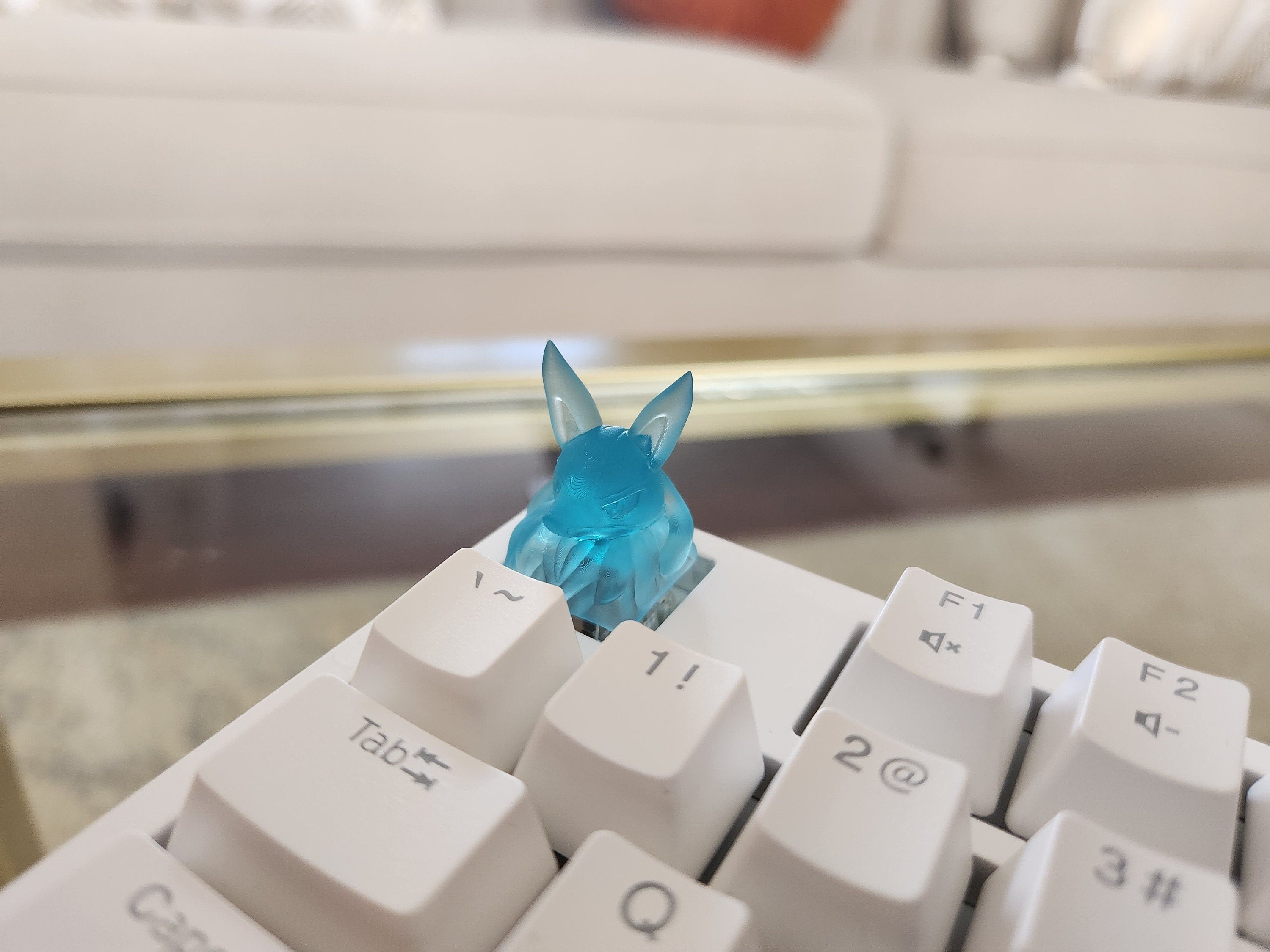 Anime Snorlax Keycap - Clear Transparent Cute Keycap Designs, Cherry MX, Multiple Colors
