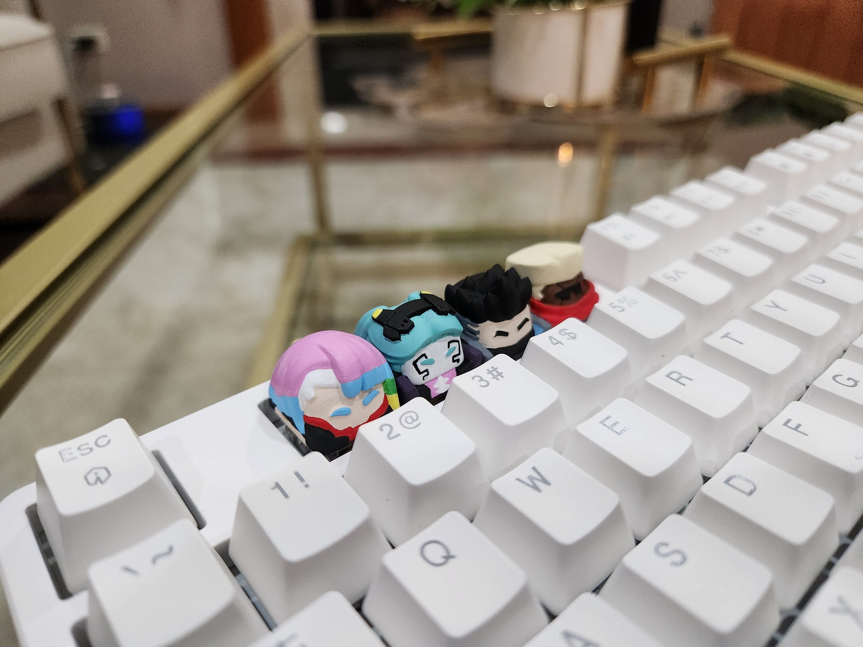 Anime Keycap - Hand Painted, Cute Keycap Designs, Cherry MX, Hiko3D