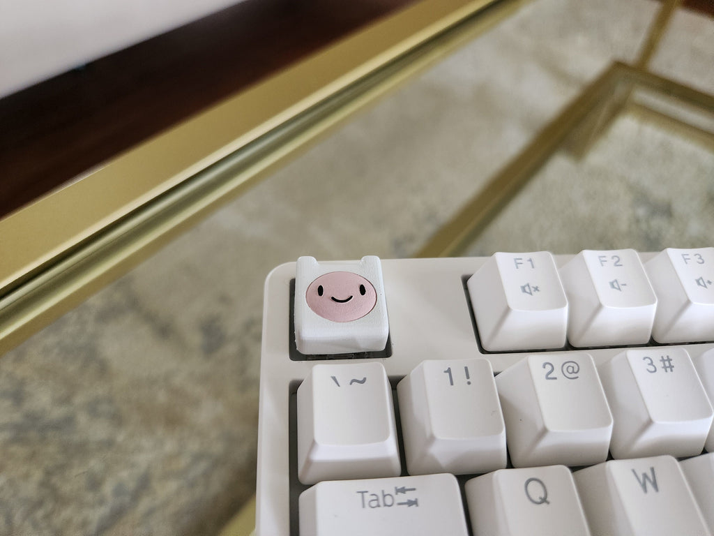 Adventure Time Finn Keycap - Hand Painted, Cute Keycap Designs, Cherry MX