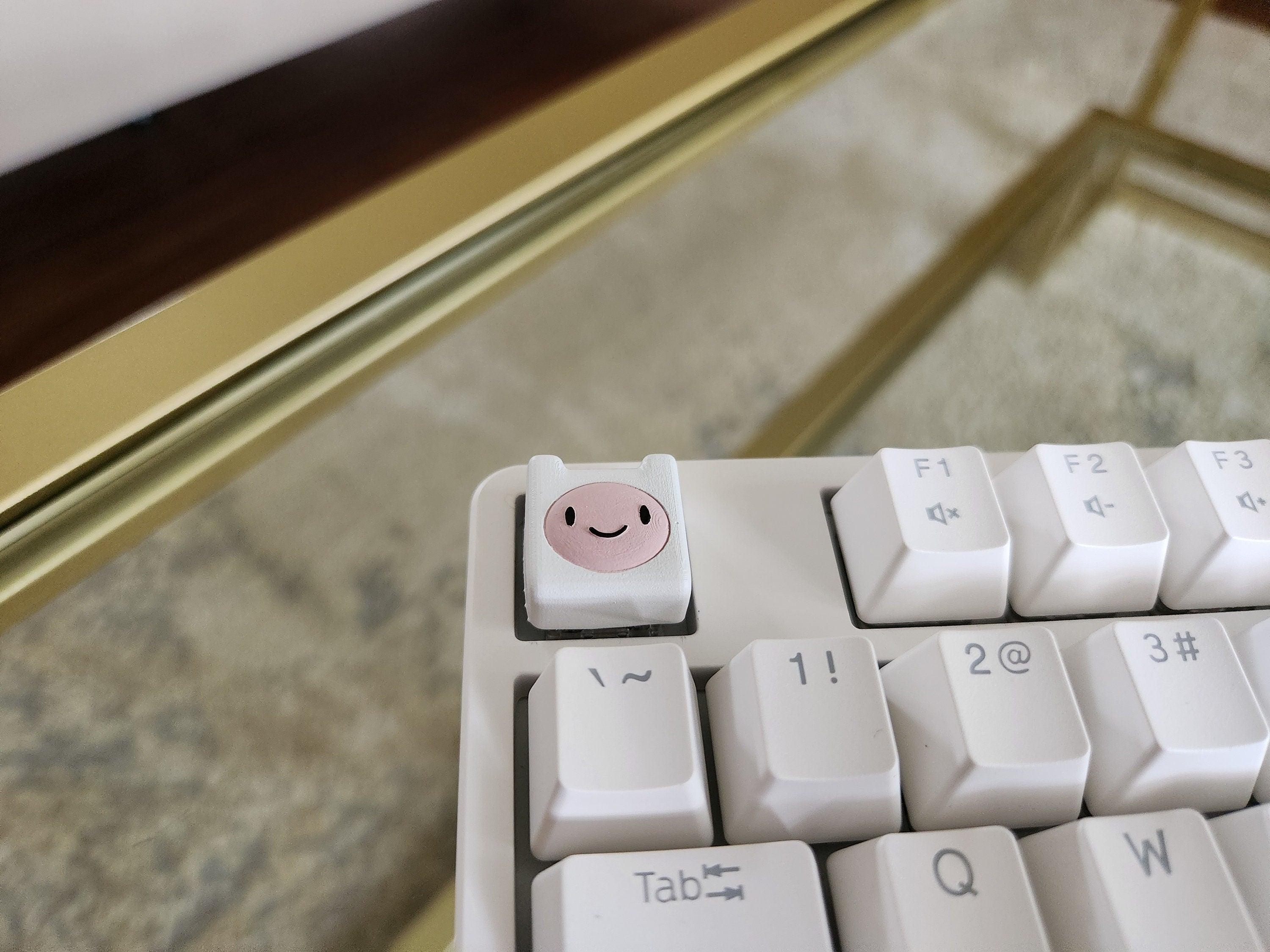 Adventure Time Finn Keycap - Hand Painted, Cute Keycap Designs, Cherry MX