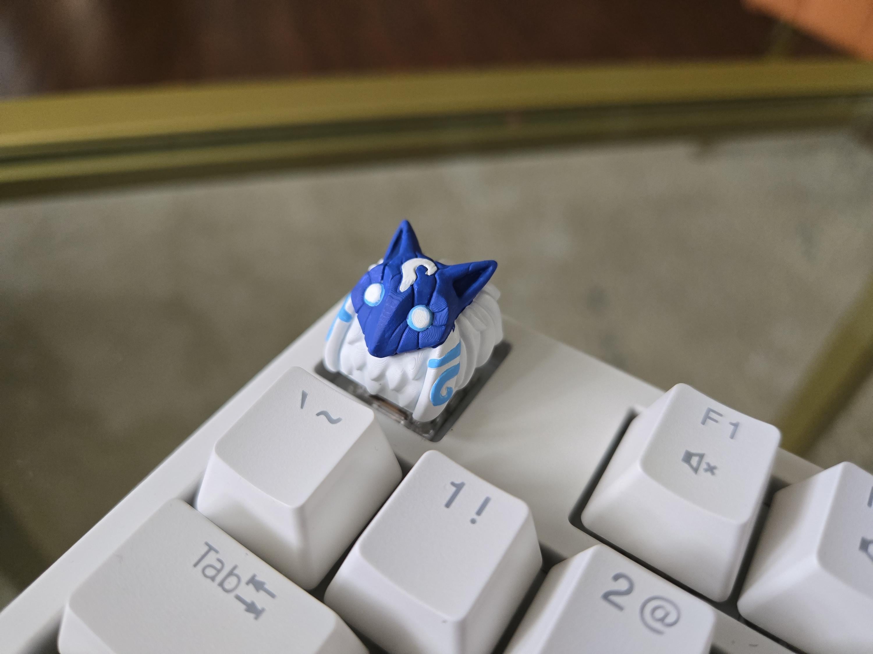 Video Game Kindred Keycap - Hand Painted Cute Keycap Designs, Cherry MX, League of Legends