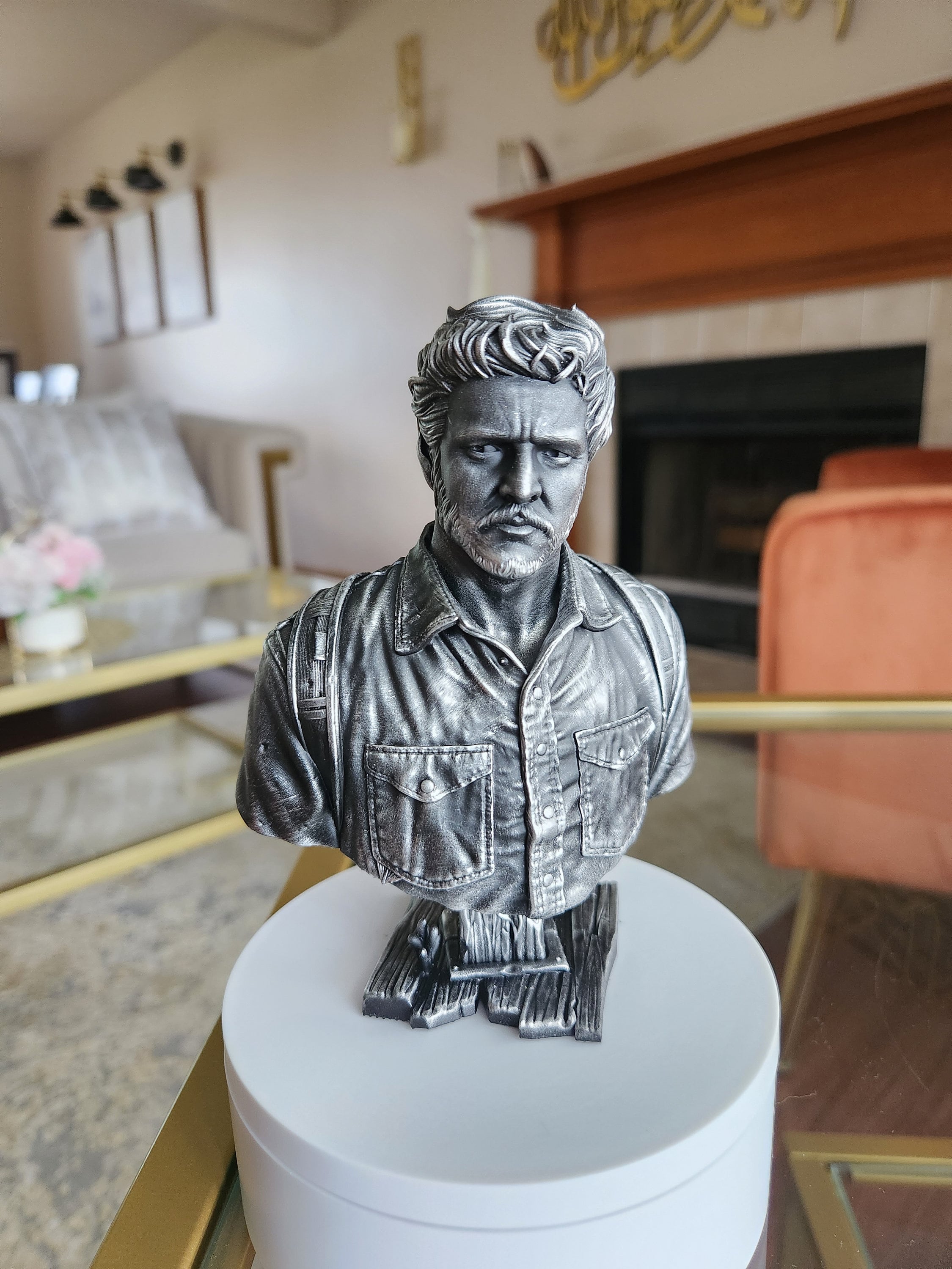 Joel Miller Bust - Perfect for Last of Us TV Collectors! - Pedro Pascal Hand Painted, 5.5" Tall