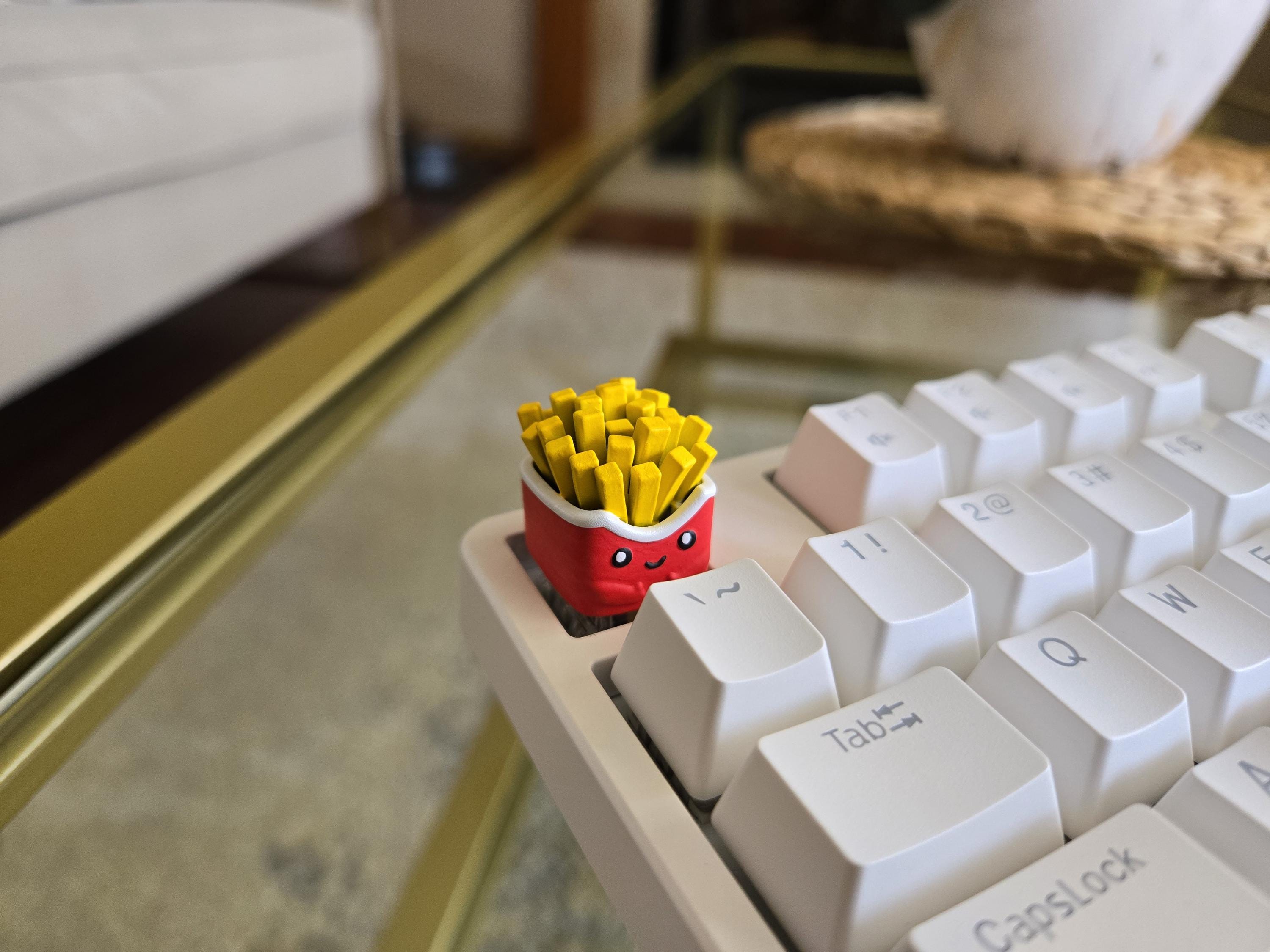 Fries Food Keycap - Hand Painted Cute Keycap Designs, Cherry MX