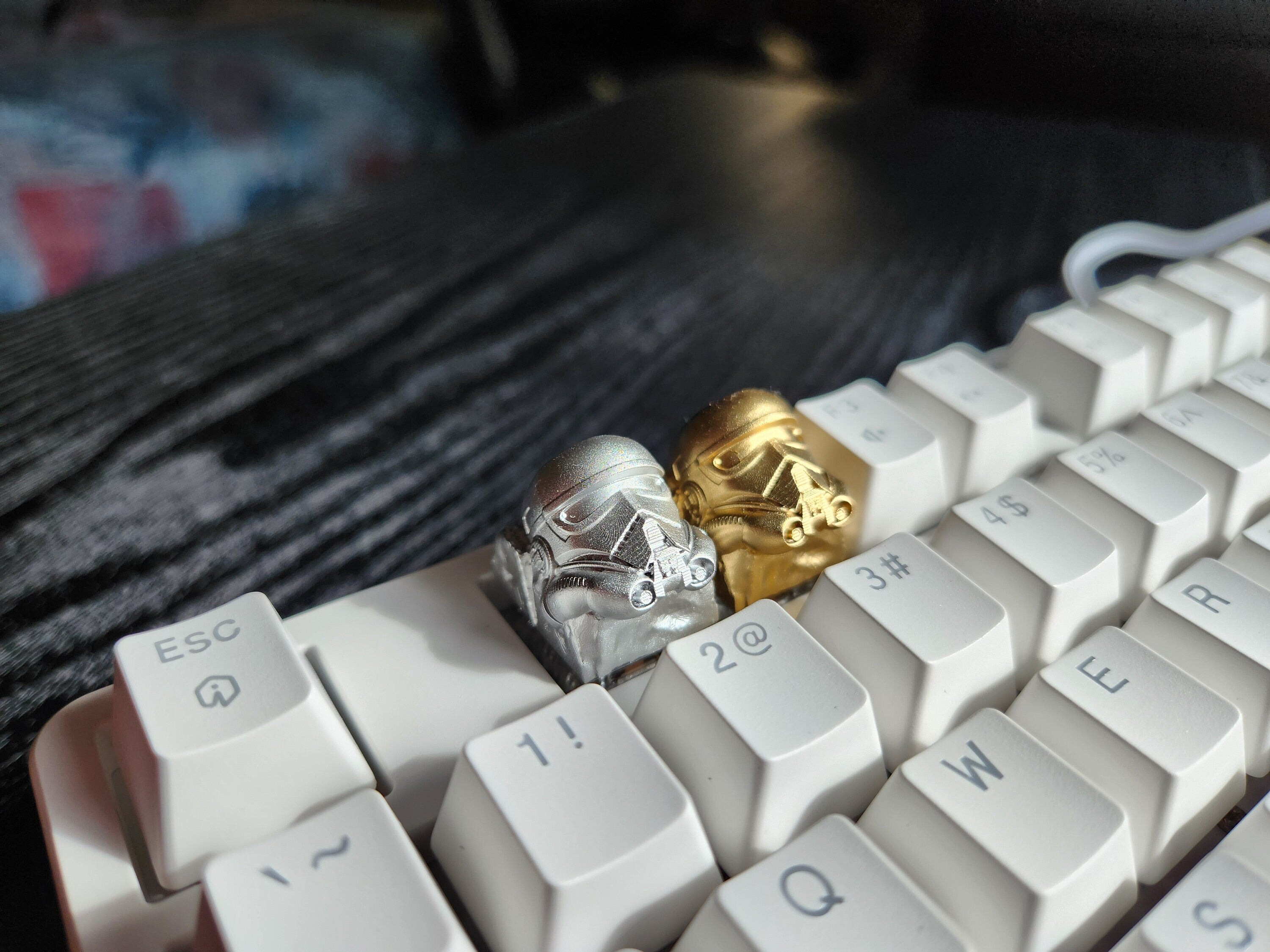 Trooper Metallic Keycap - Hand Painted Cute Keycap Designs, My Hero, Cherry MX