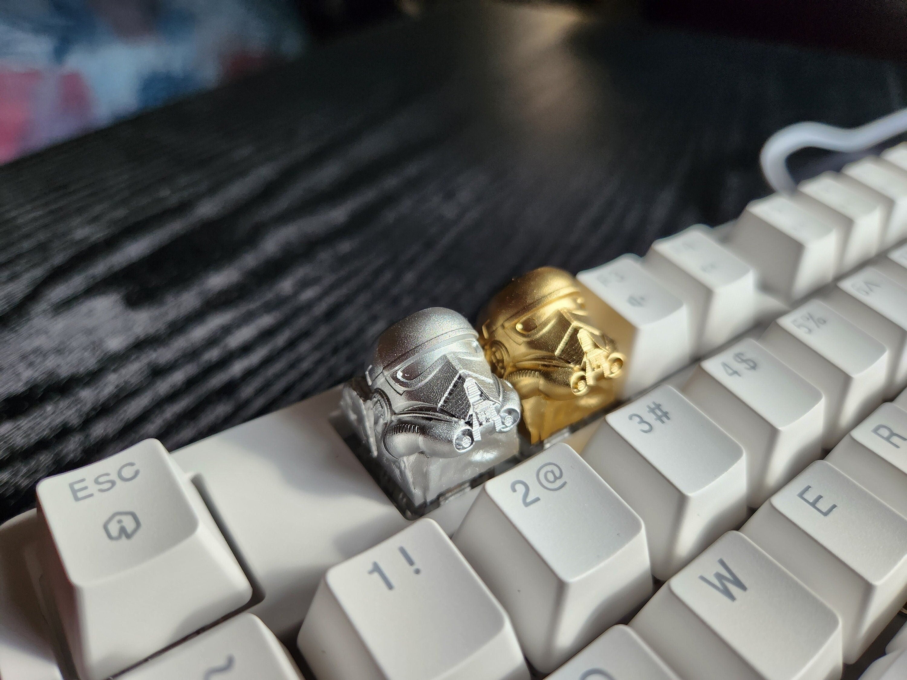 Trooper Metallic Keycap - Hand Painted Cute Keycap Designs, My Hero, Cherry MX