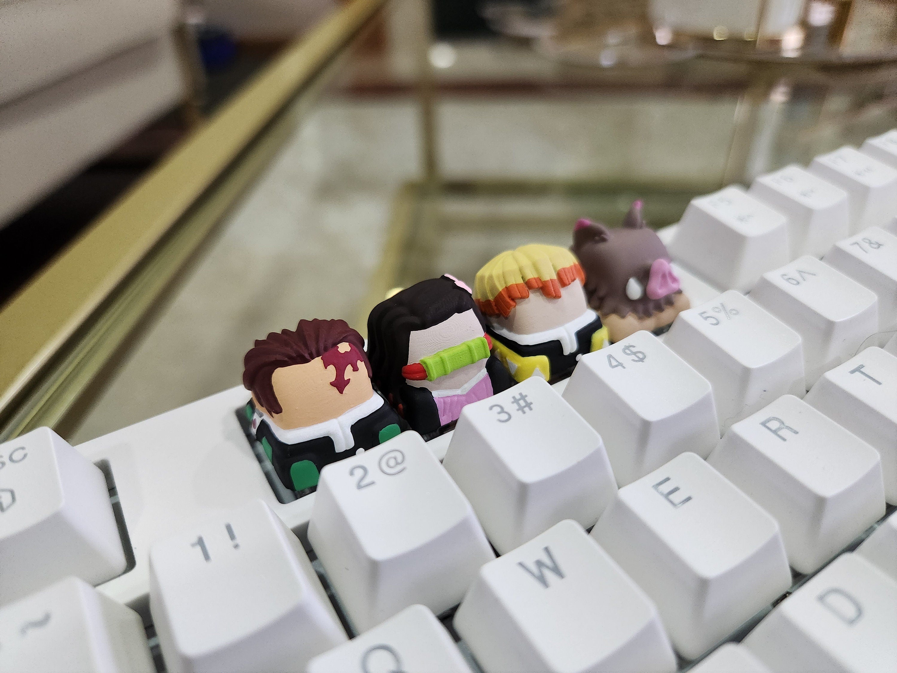 Anime Keycap - Hand Painted, Cute Keycap Designs, Cherry MX, Hiko3D