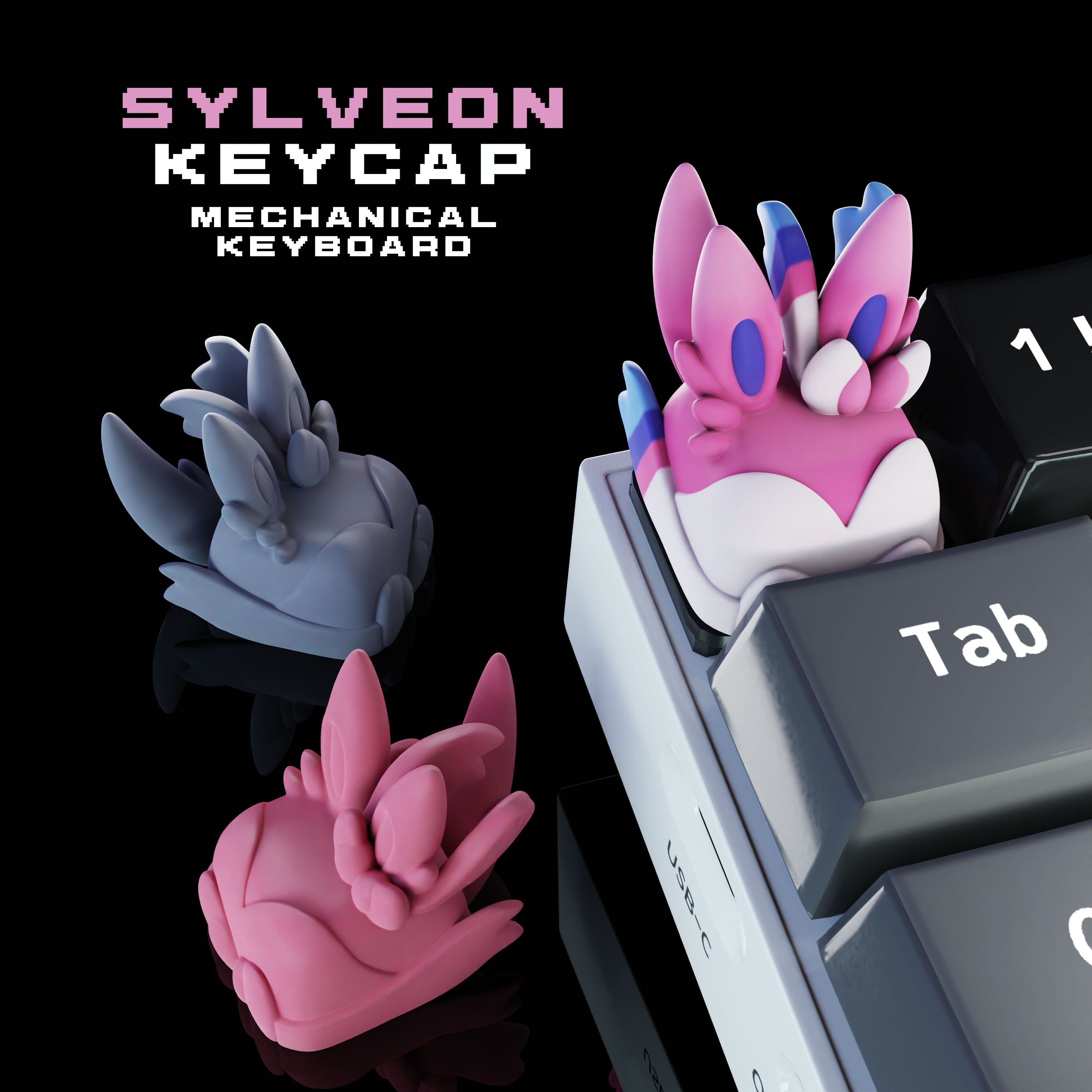 Anime Keycaps - Hand Painted Cute Keycap Designs, Cherry MX