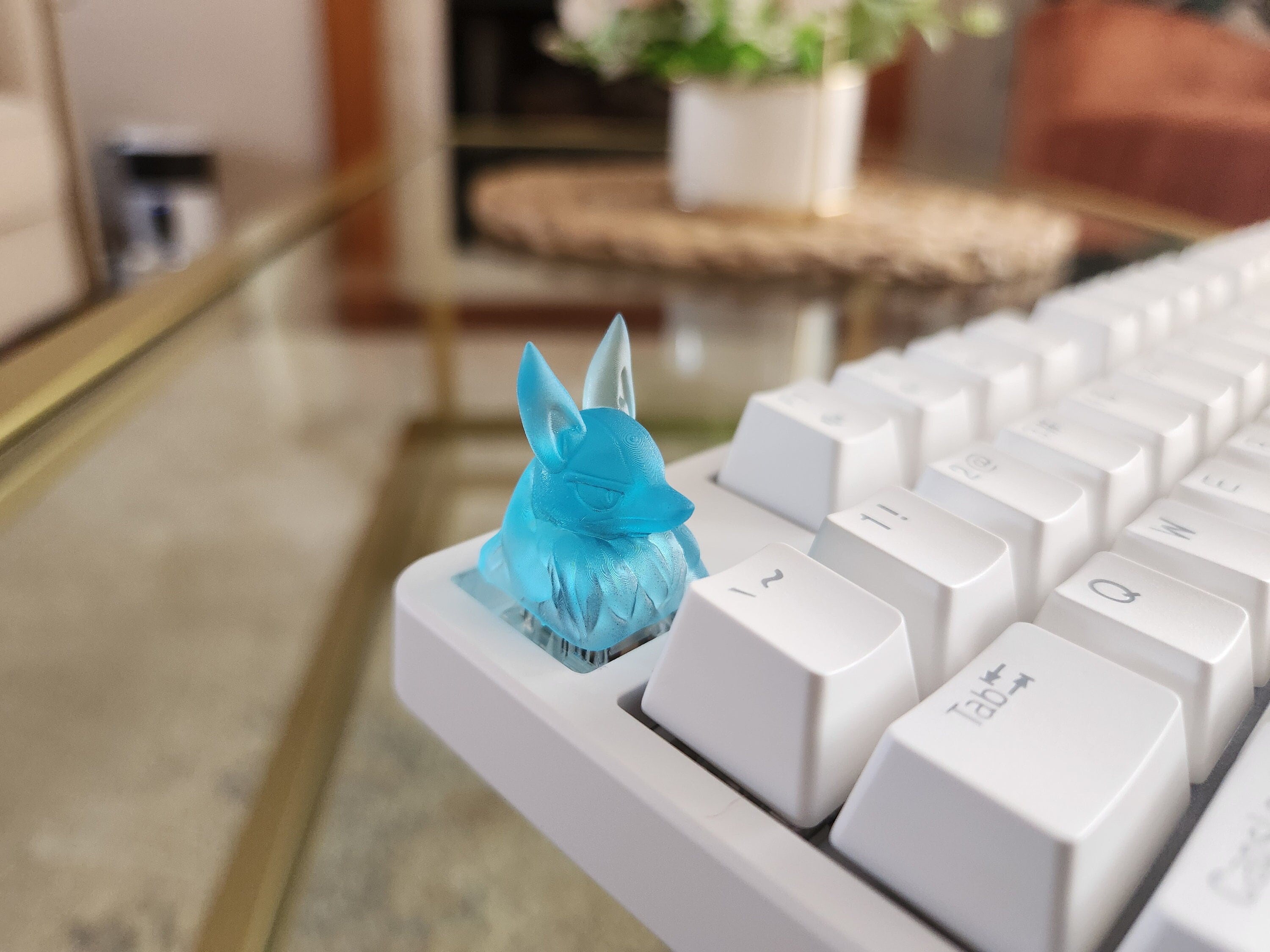 Anime Snorlax Keycap - Clear Transparent Cute Keycap Designs, Cherry MX, Multiple Colors