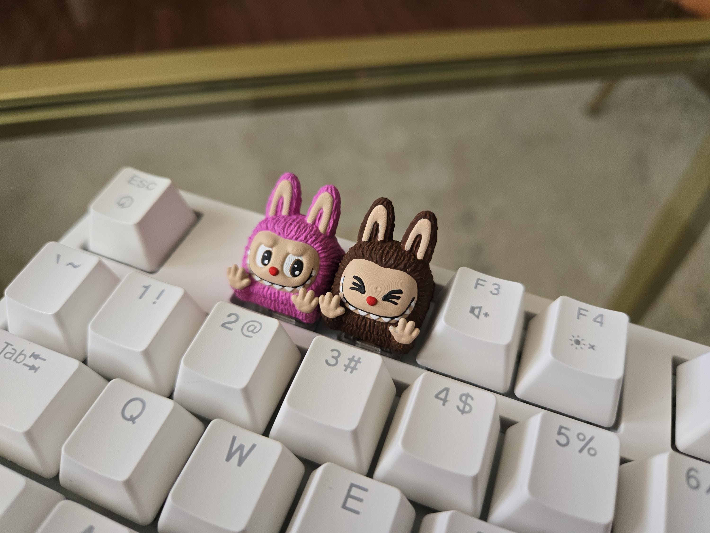Labubu Keycap - Hand Painted, Cute Keycap Designs, Cherry MX