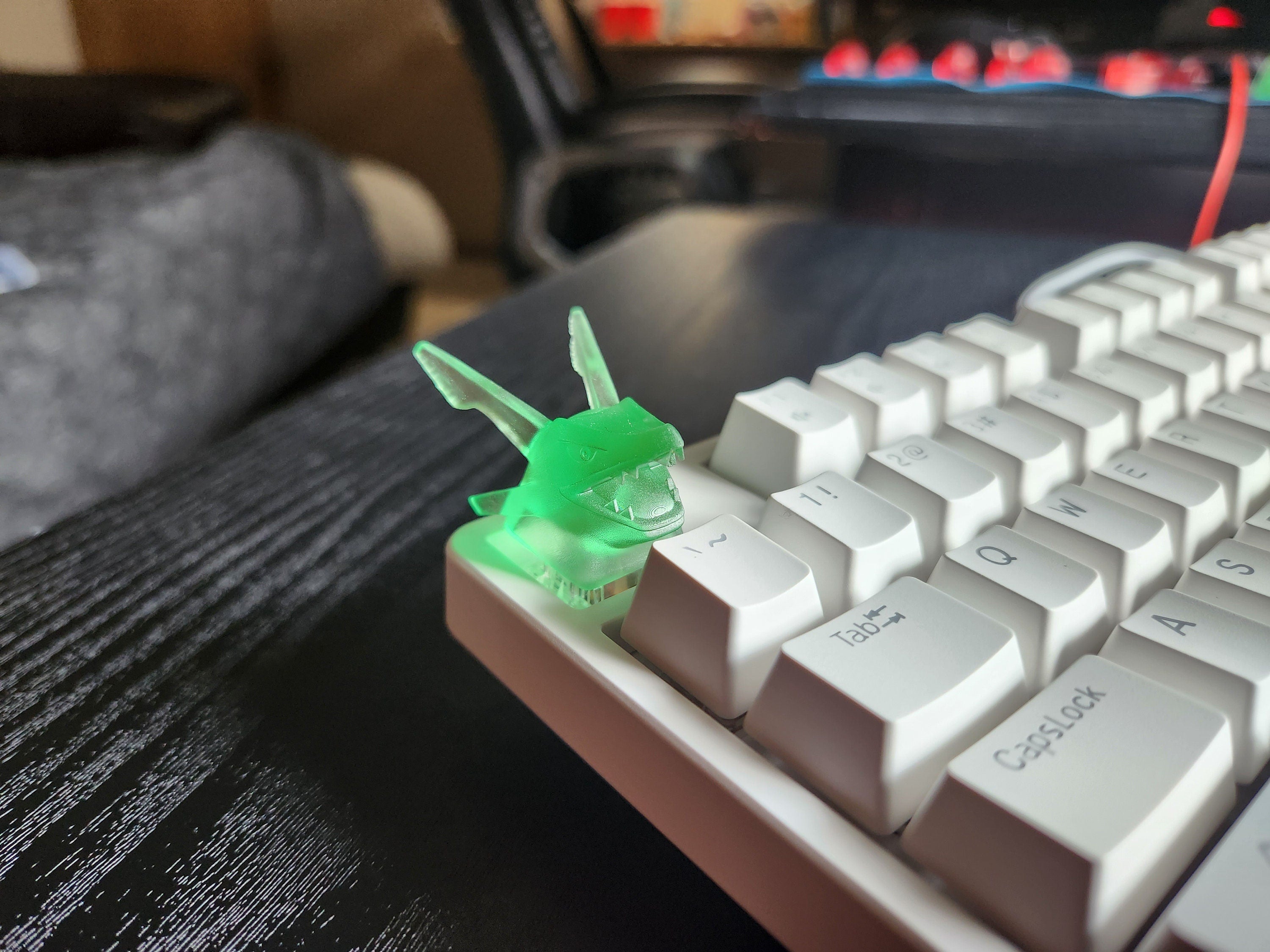 Video Game Keycap - Clear Transparent Cute Keycap Designs, Cherry MX, Multiple Colors, Hiko3D
