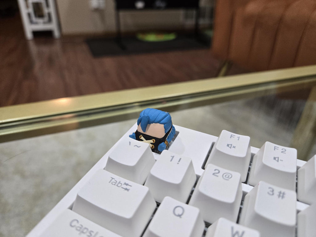 Arcane Jinx Keycap - Hand Painted Cute Keycap Designs, Cherry MX, League of Legends
