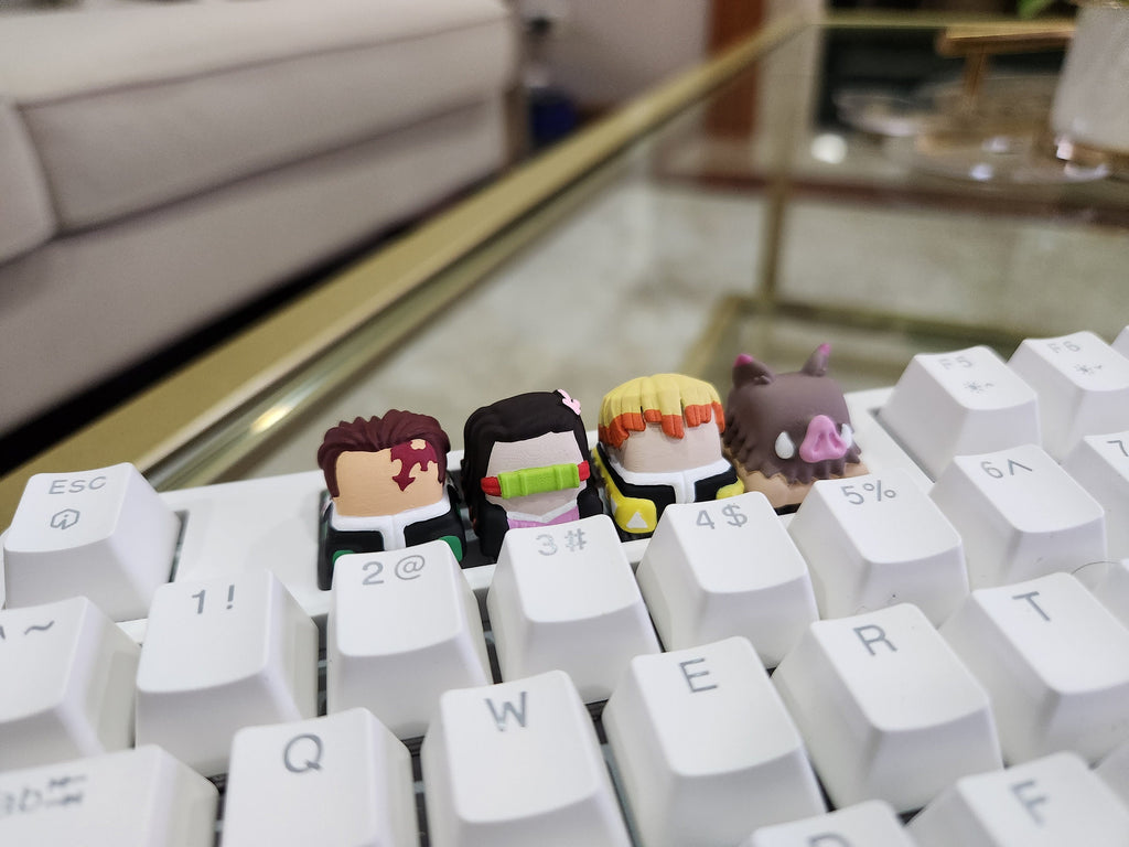Anime Keycap - Hand Painted, Cute Keycap Designs, Cherry MX, Hiko3D
