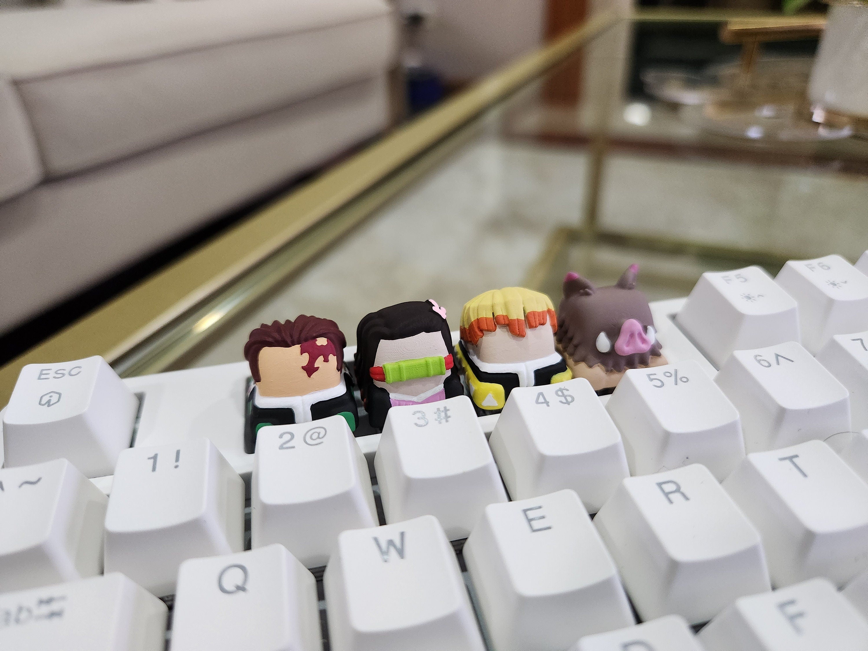 Anime Keycap - Hand Painted, Cute Keycap Designs, Cherry MX, Hiko3D