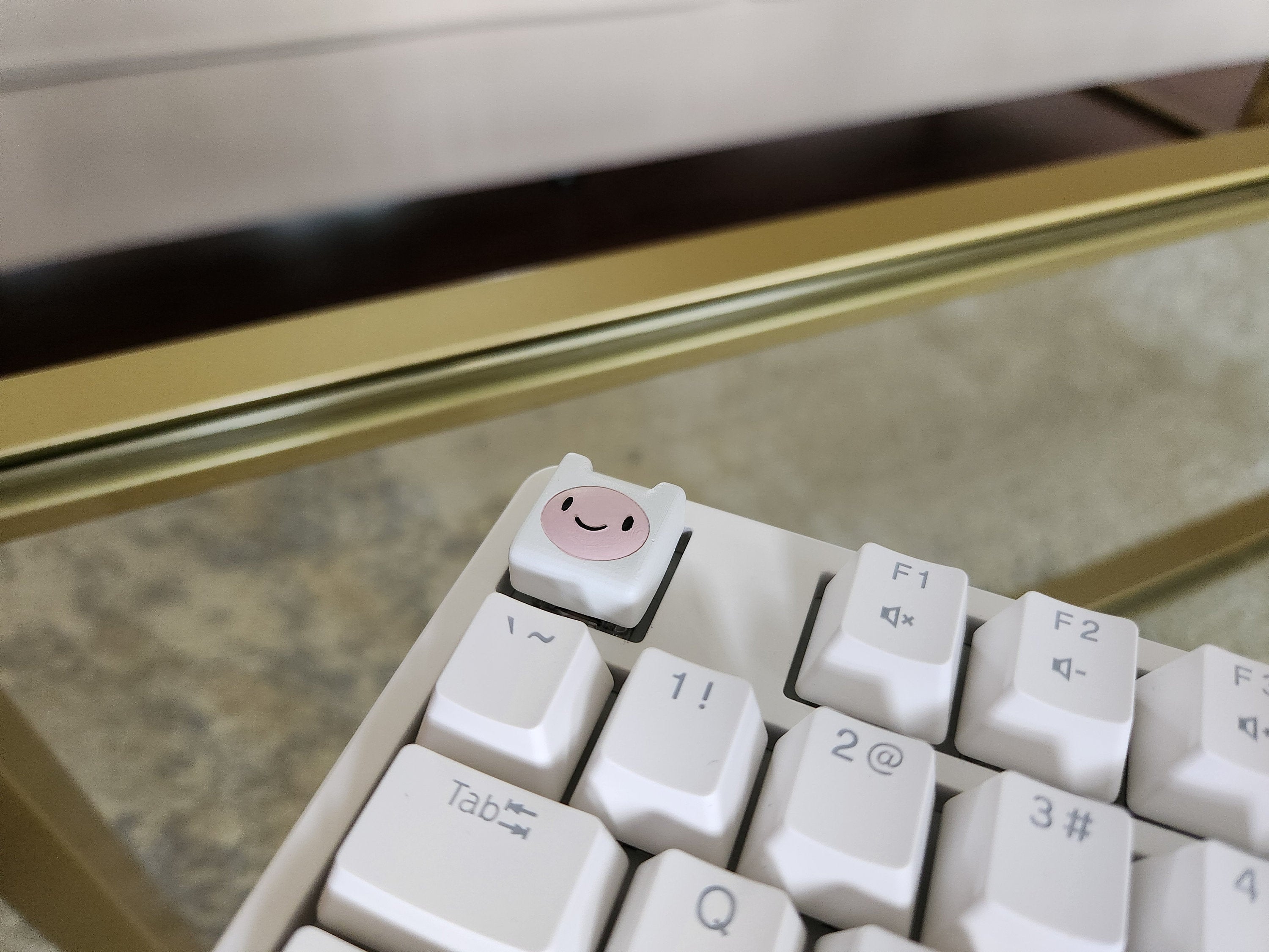Adventure Time Finn Keycap - Hand Painted, Cute Keycap Designs, Cherry MX