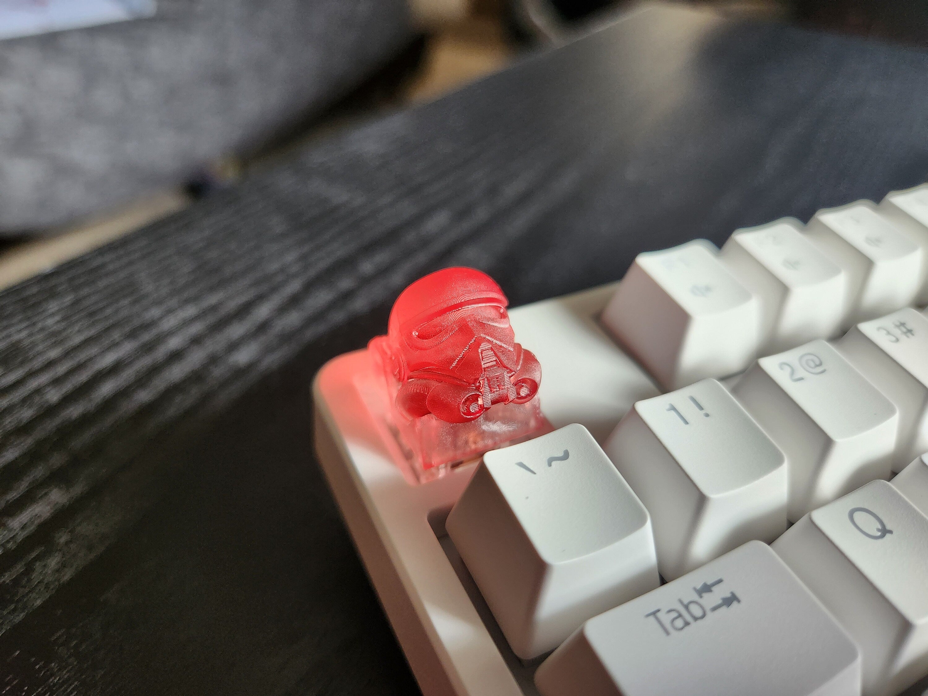 Trooper Keycap - Clear Transparent Cute Keycap Designs, Cherry MX, Multiple Colors